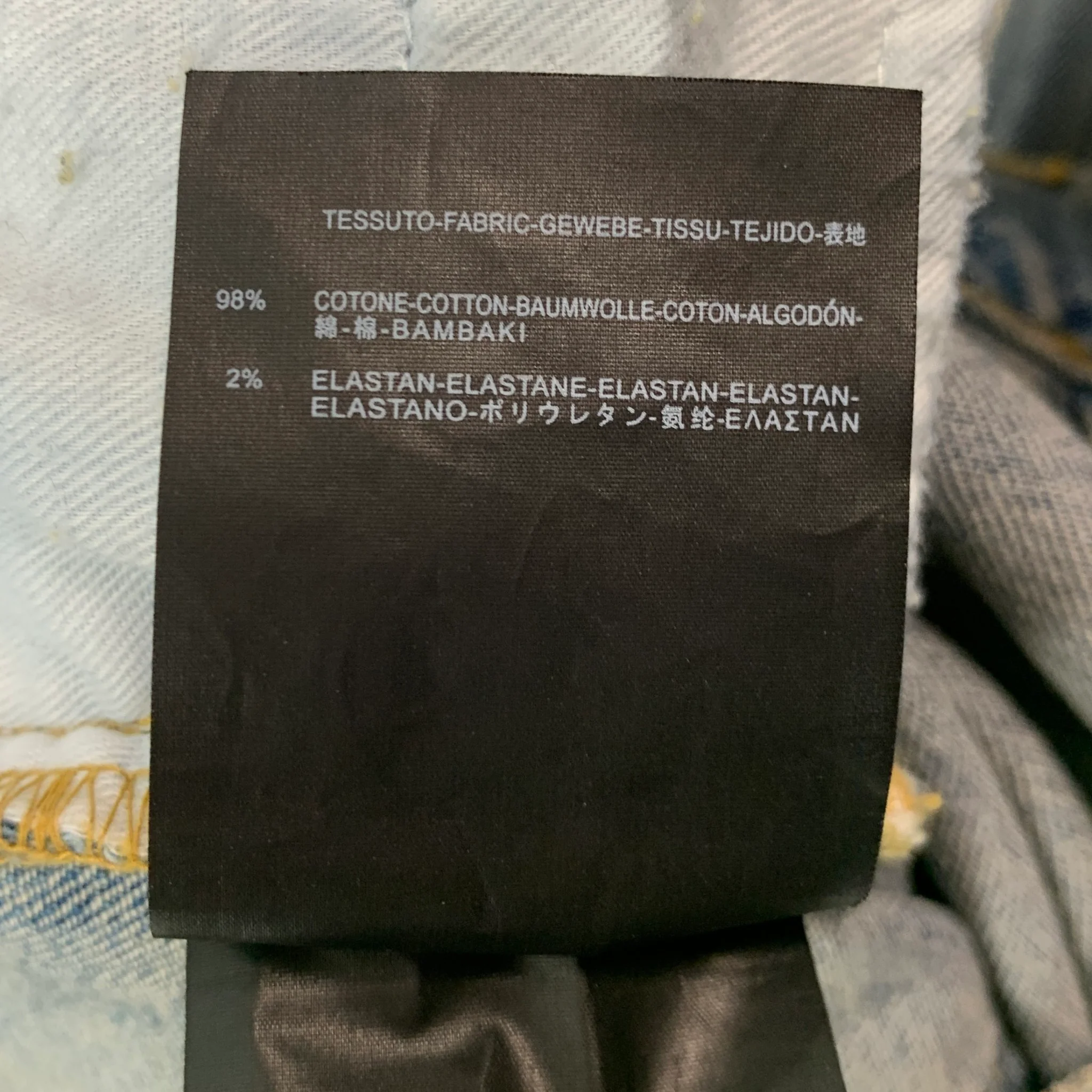 SAINT LAURENT Size 32 Light Blue Washed Denim Slim Jeans - Image 7