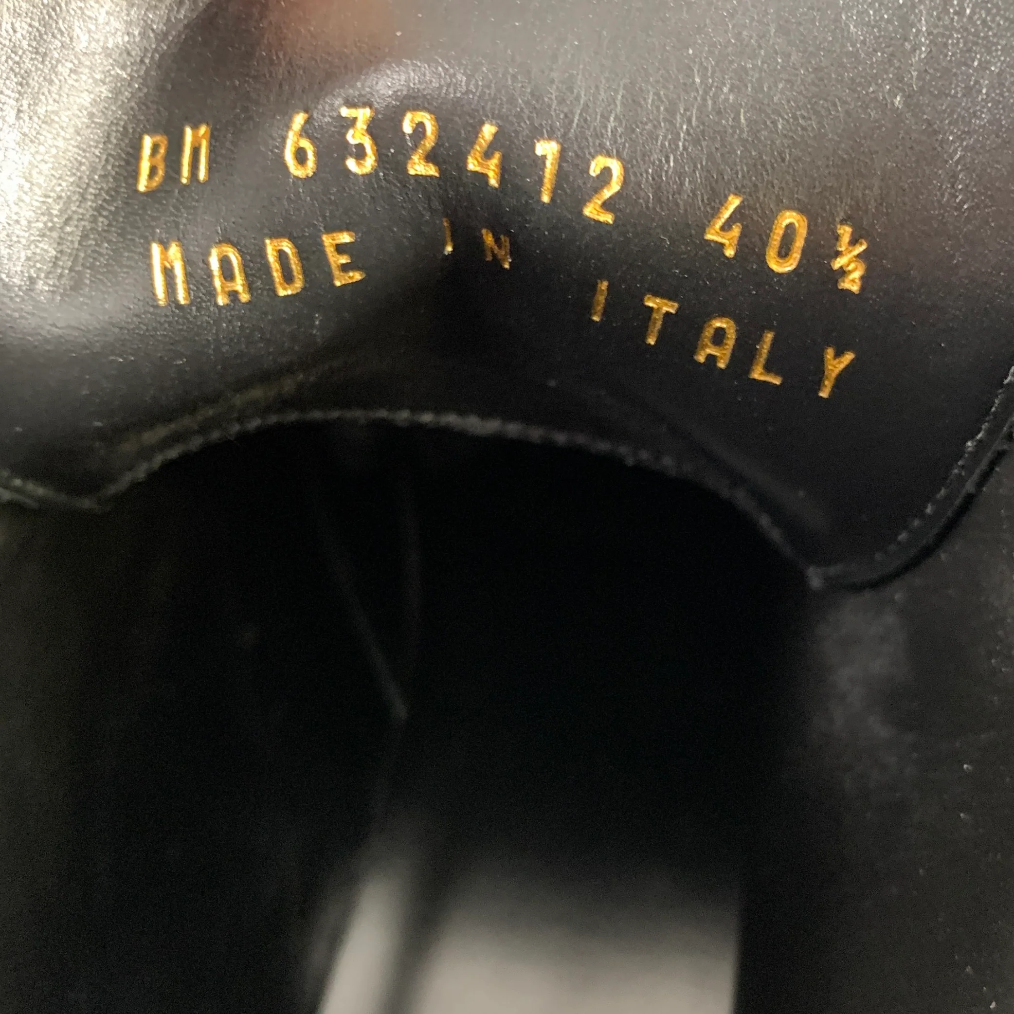 SAINT LAURENT Size 7.5 Black Leather Lace Up Boots - Image 7