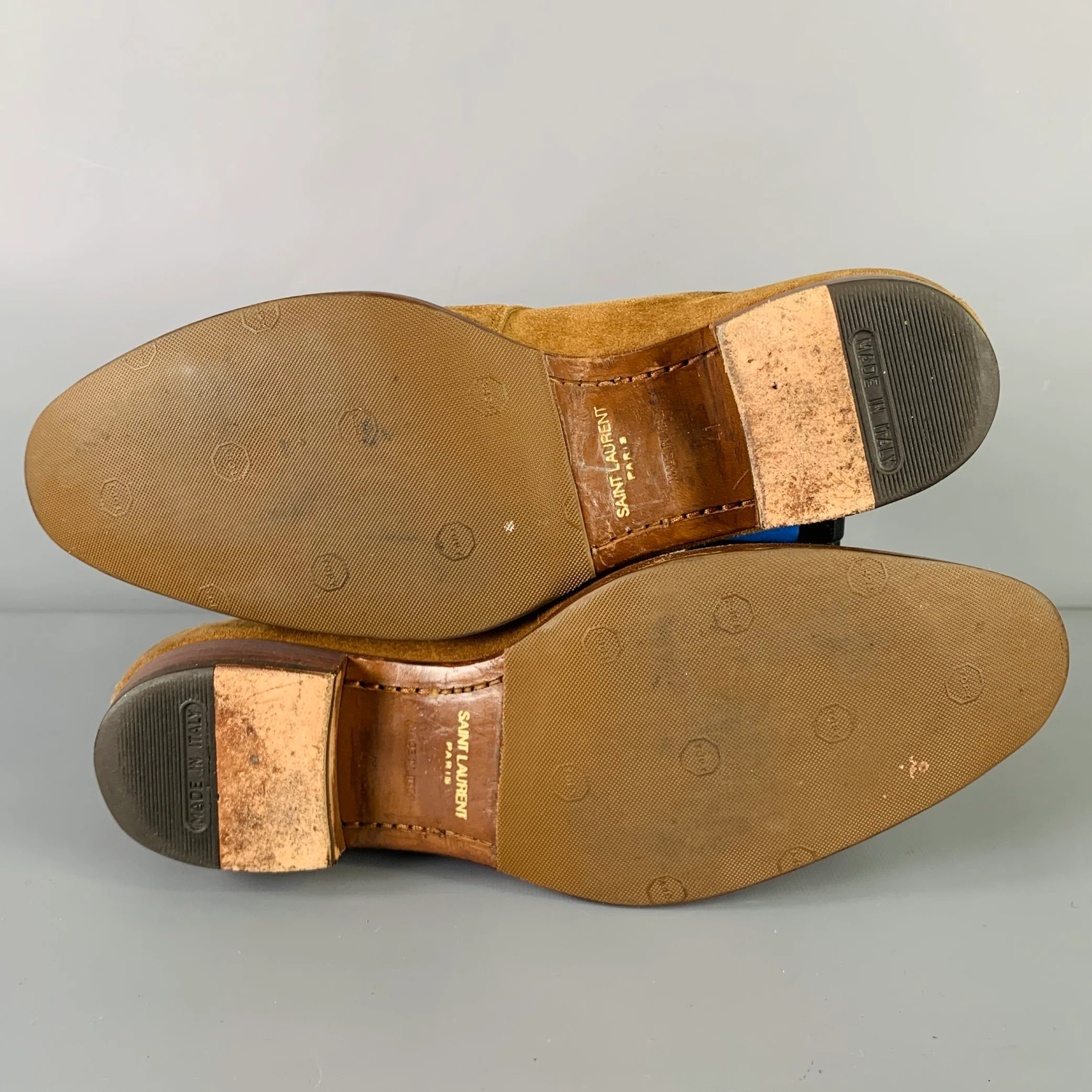 SAINT LAURENT Size 8 -Wyatt 30 Jodhpur- Tan Suede Belted Boots - Image 6