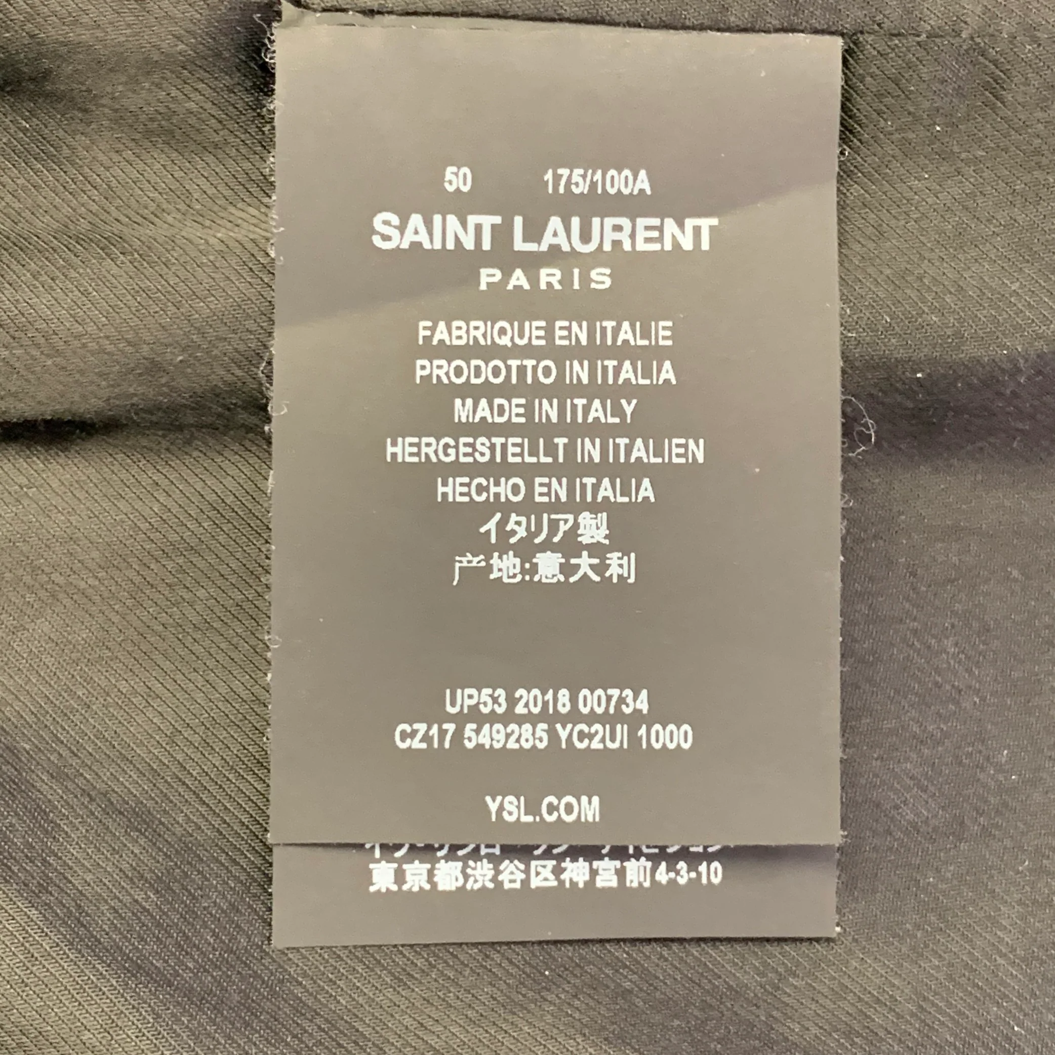 SAINT LAURENT Size M Black Calf Leather Belted Jacket - Image 11