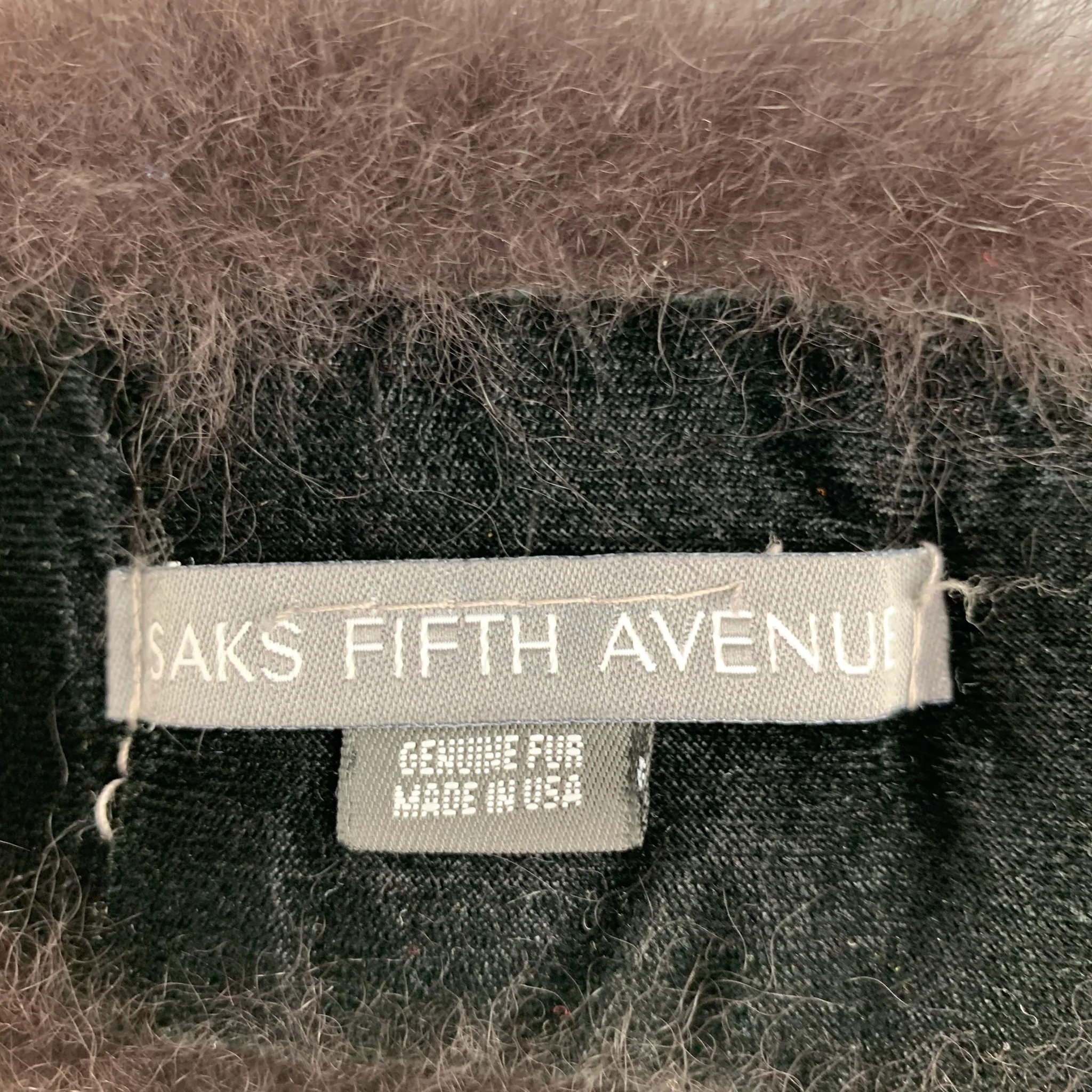 SAKS FIFTH AVENUE Brown Fur Scarf - Image 2