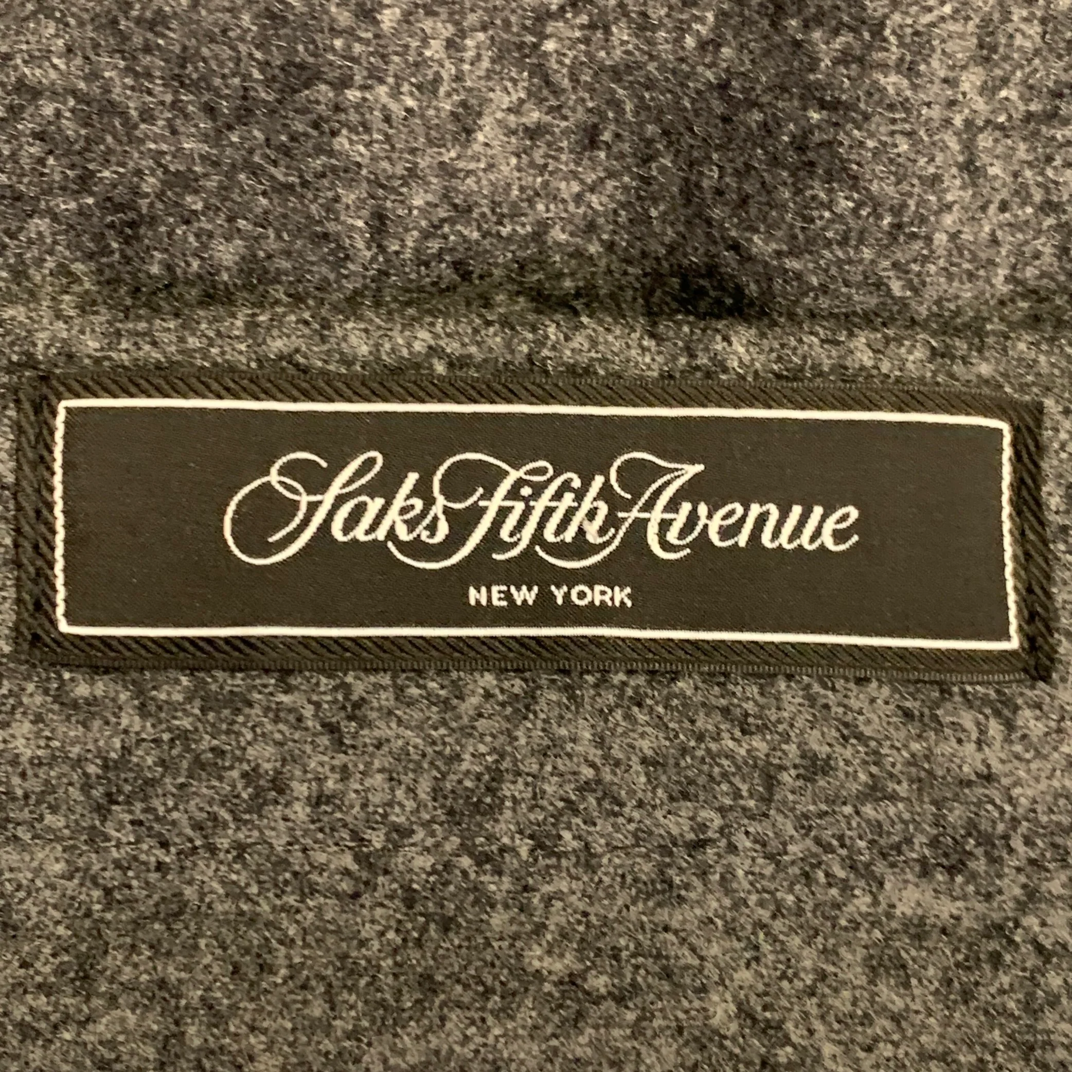 SAKS FIFTH AVENUE Size 36 Grey Heather Wool Jean Cut Casual Pants - Image 3