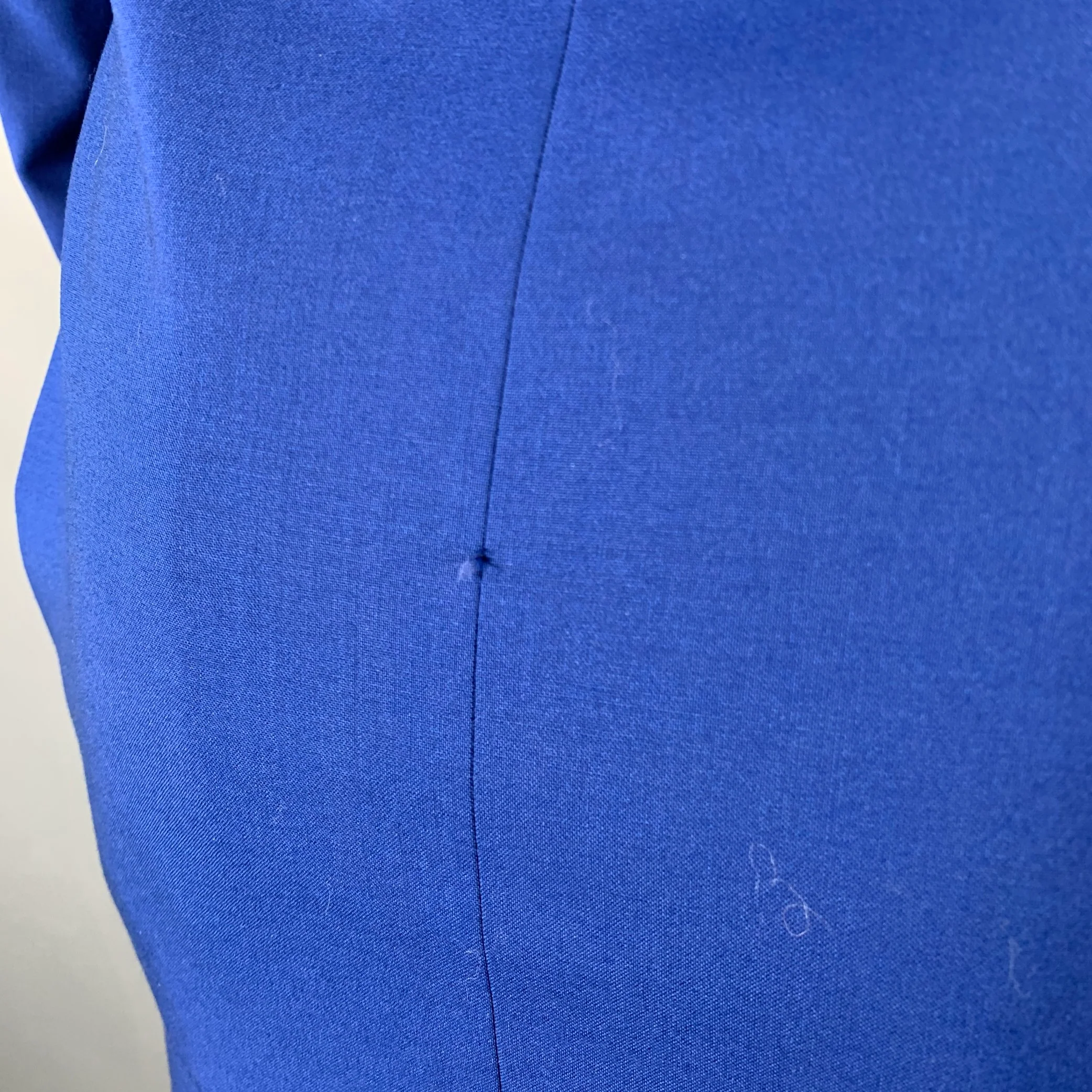 SAKS FIFTH AVENUE Size 38 Royal Blue Wool Notch Lapel Suit - Image 10