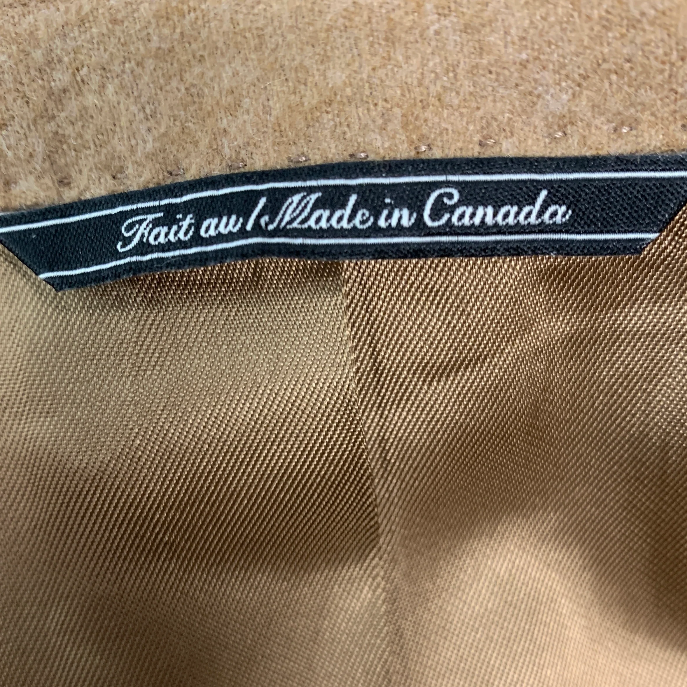 SAKS FIFTH AVENUE Size 44 Tan Cashmere Notch Lapel Sport Coat - Image 6