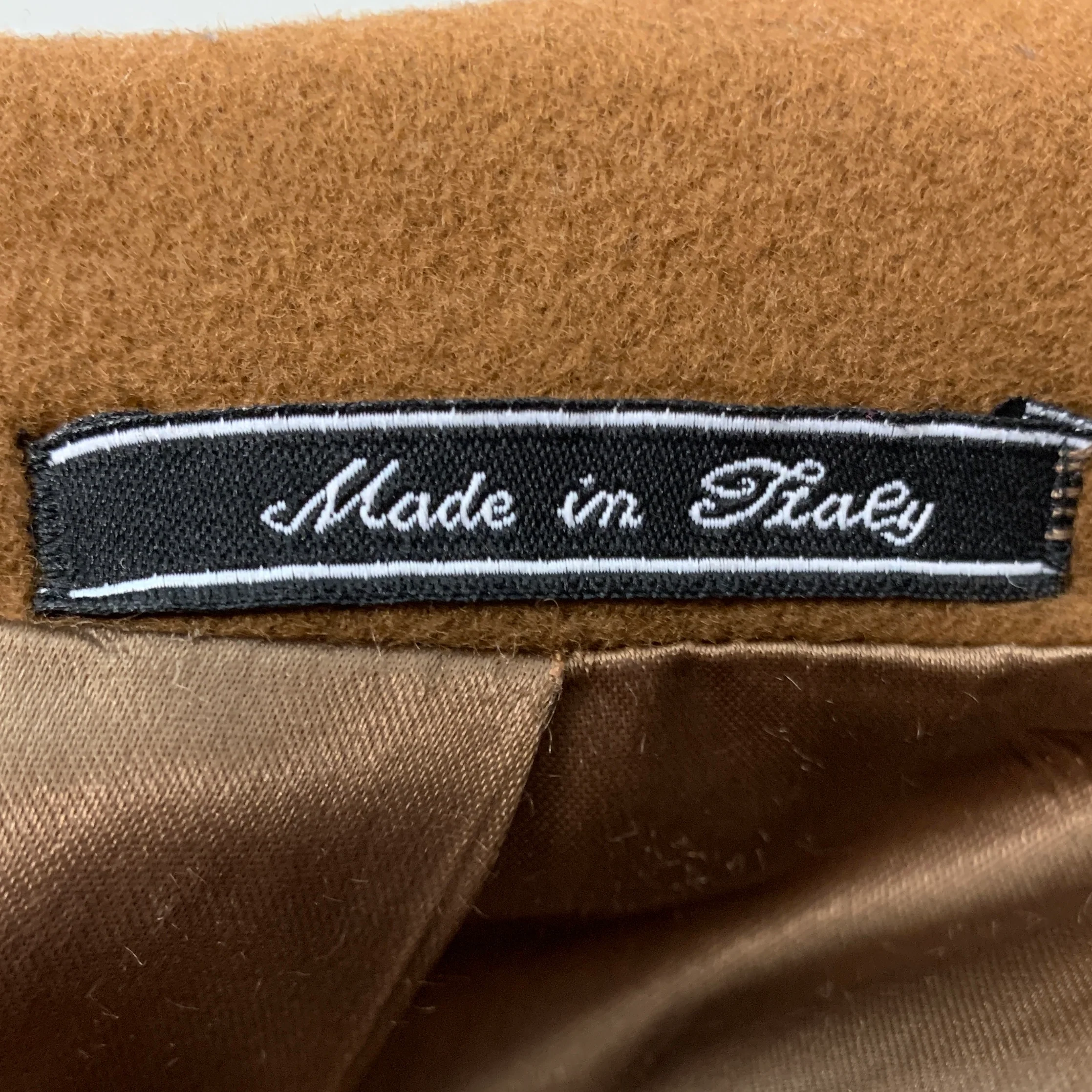SAKS FIFTH AVENUE Size 48 Tan Wool Cashmere Coat - Image 9