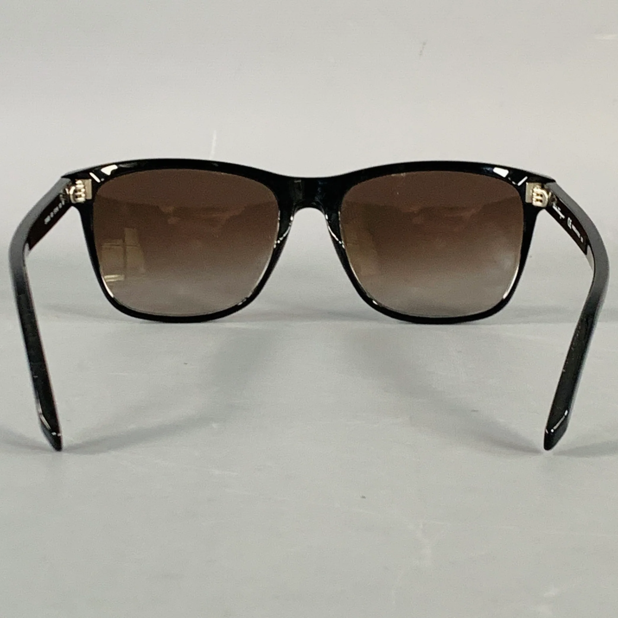 SALVATORE FERRAGAMO Black Acetate Square Polarized Sunglasses - Image 3