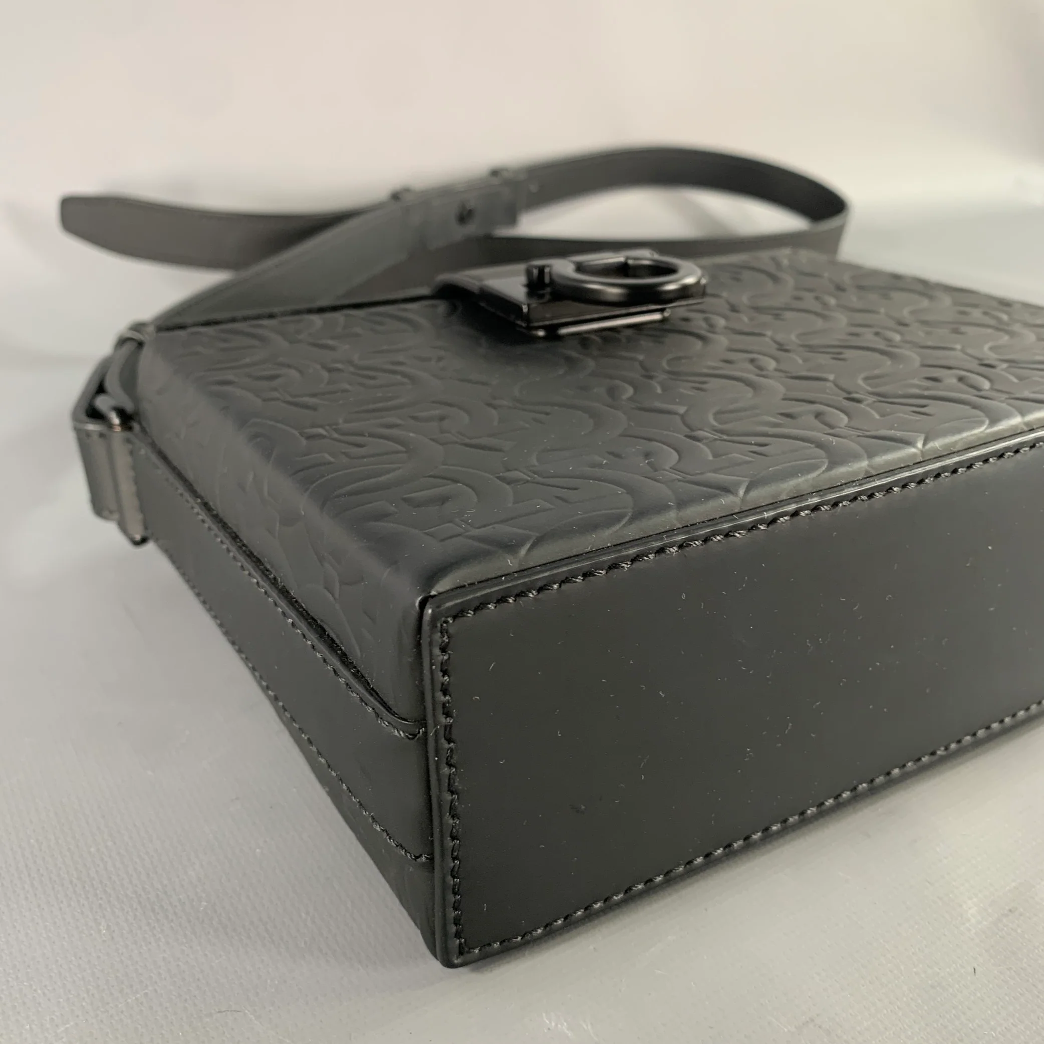 SALVATORE FERRAGAMO Black Graphic Leather Handbag Bags - Image 7