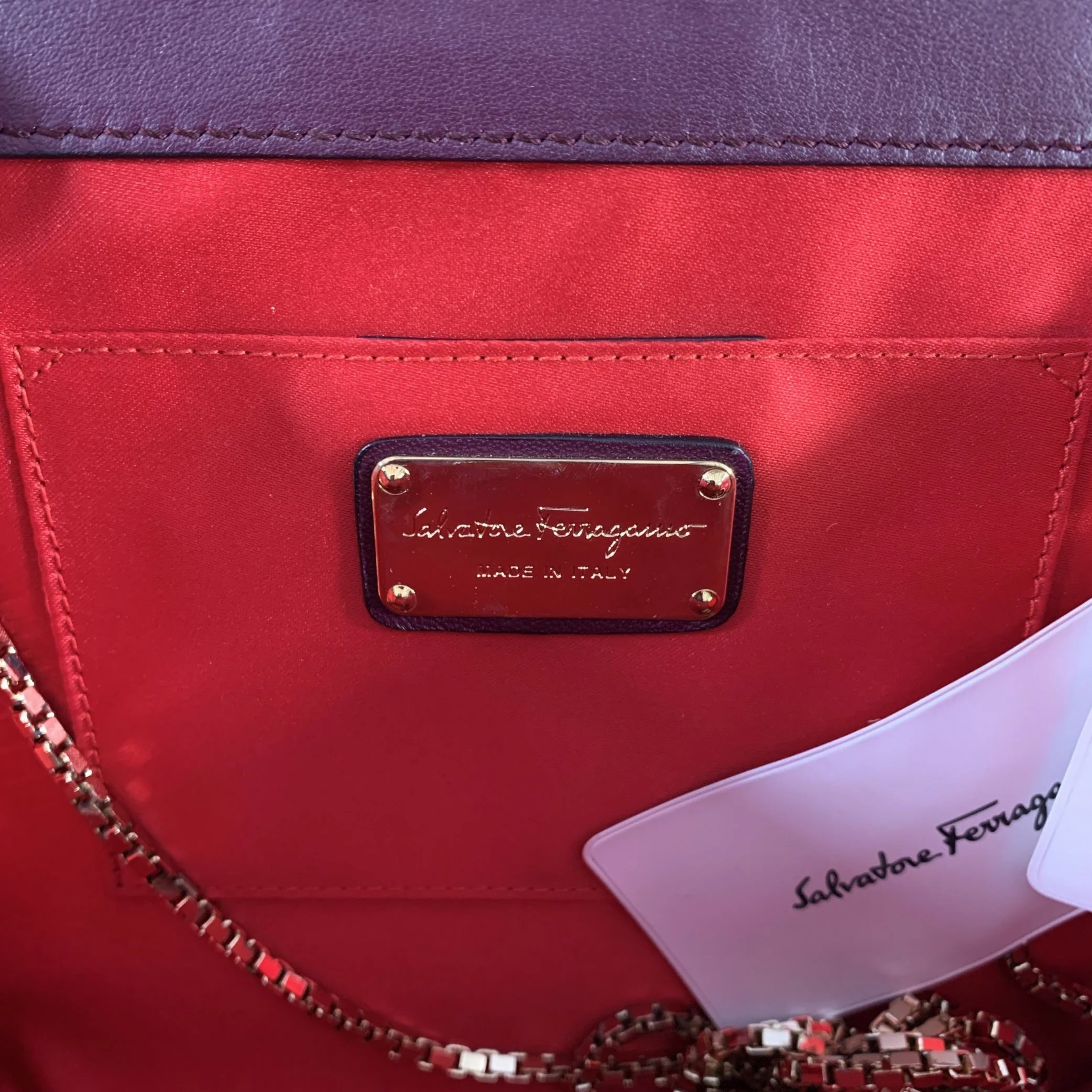 SALVATORE FERRAGAMO Purple Quilted Patent Clutch Bags - Image 7