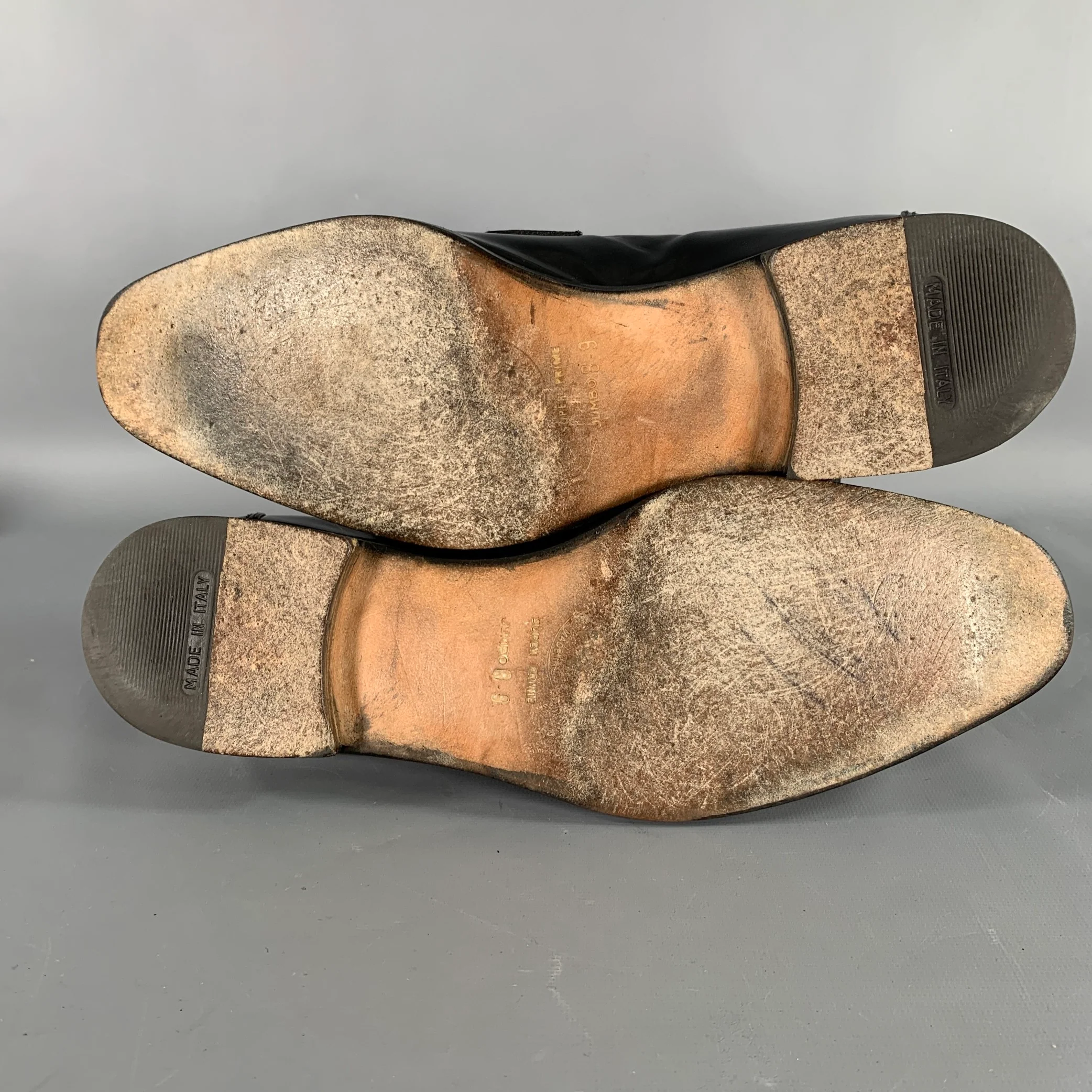 SALVATORE FERRAGAMO Size 10.5 Black Leather Penny Loafers - Image 6