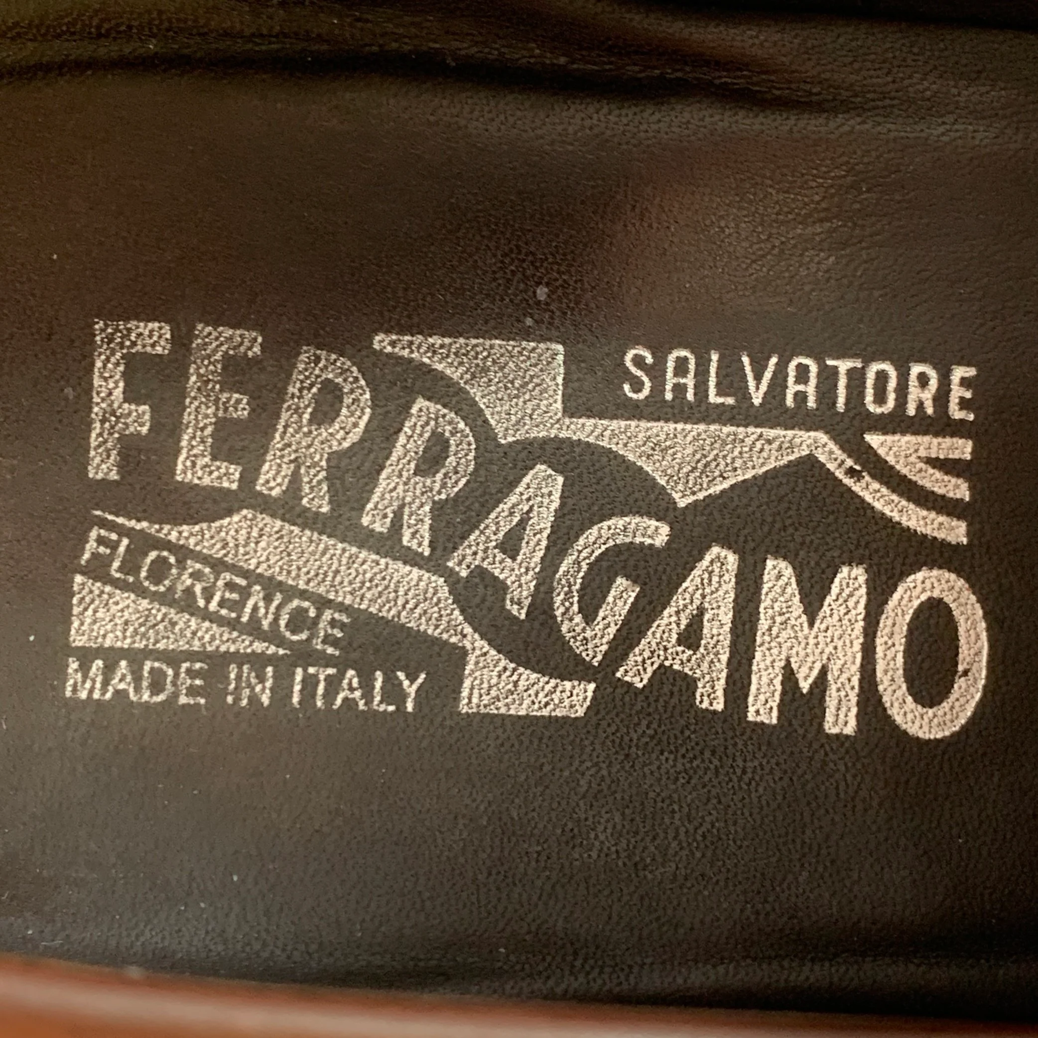 SALVATORE FERRAGAMO Size 10.5 Giant Brown Silver Leather Horsebit Loafers - Image 7