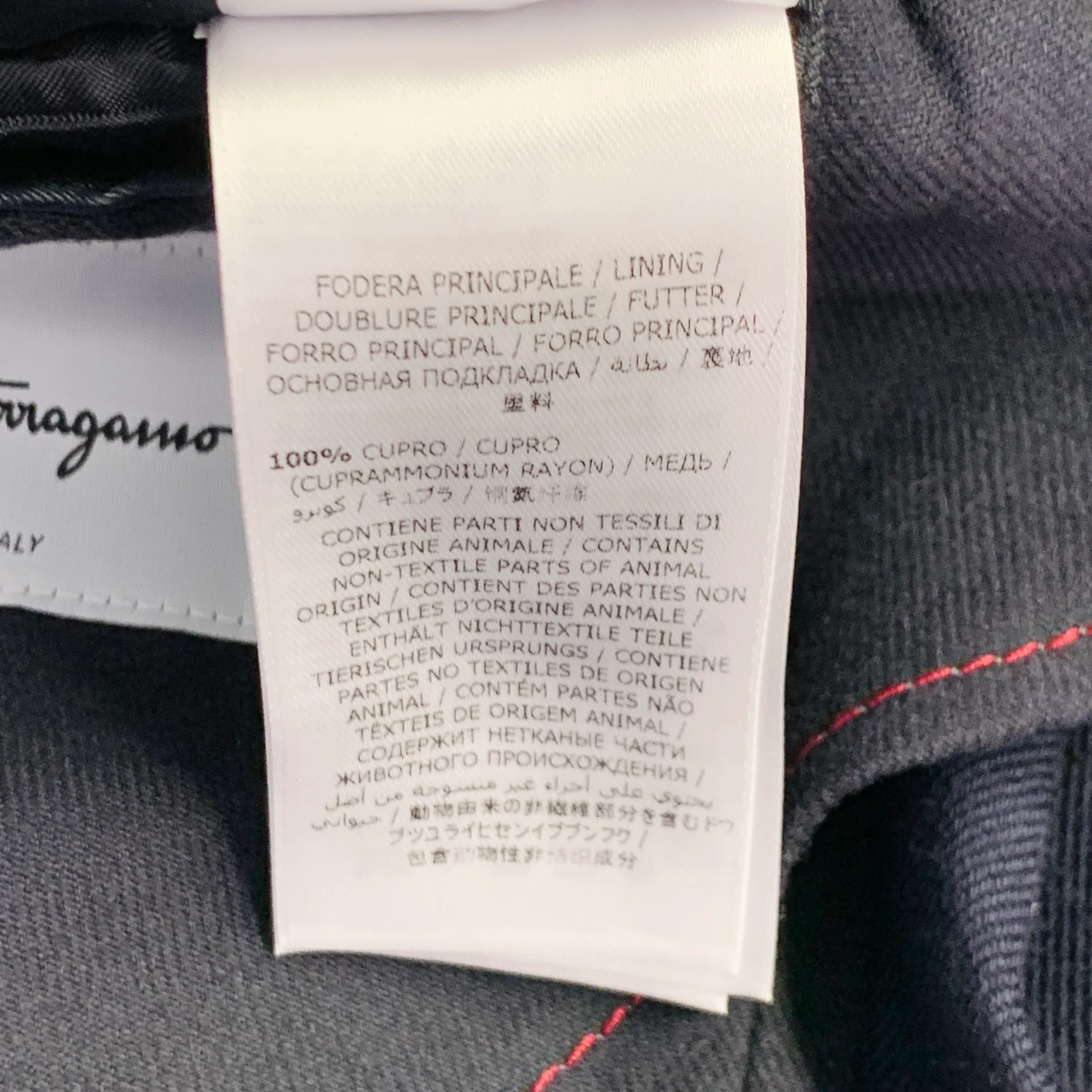 SALVATORE FERRAGAMO Size 42 Navy Twill Virgin Wool Cotton Sport Coat - Image 13