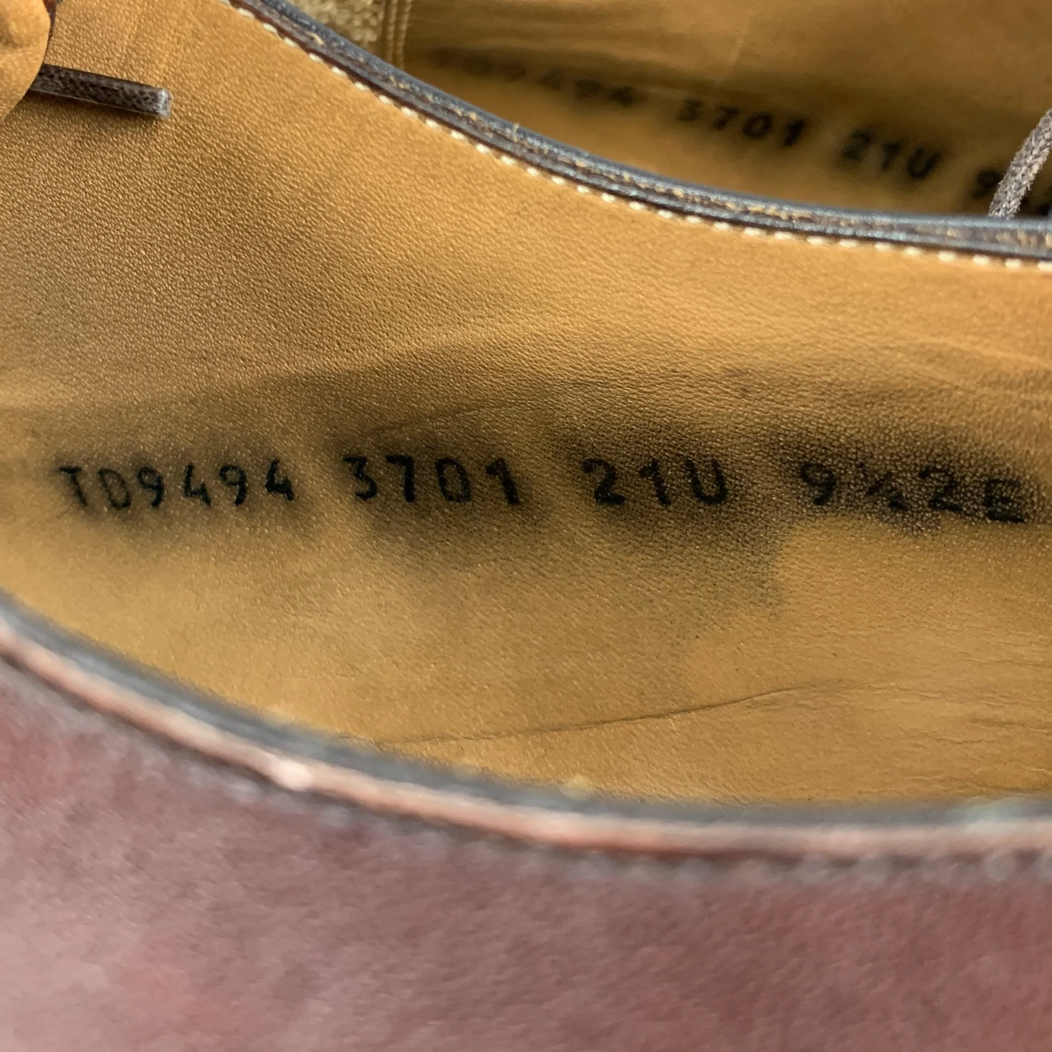 SALVATORE FERRAGAMO Size 9.5 Brown Perforated Cap Toe Lace Up Shoes - Image 9
