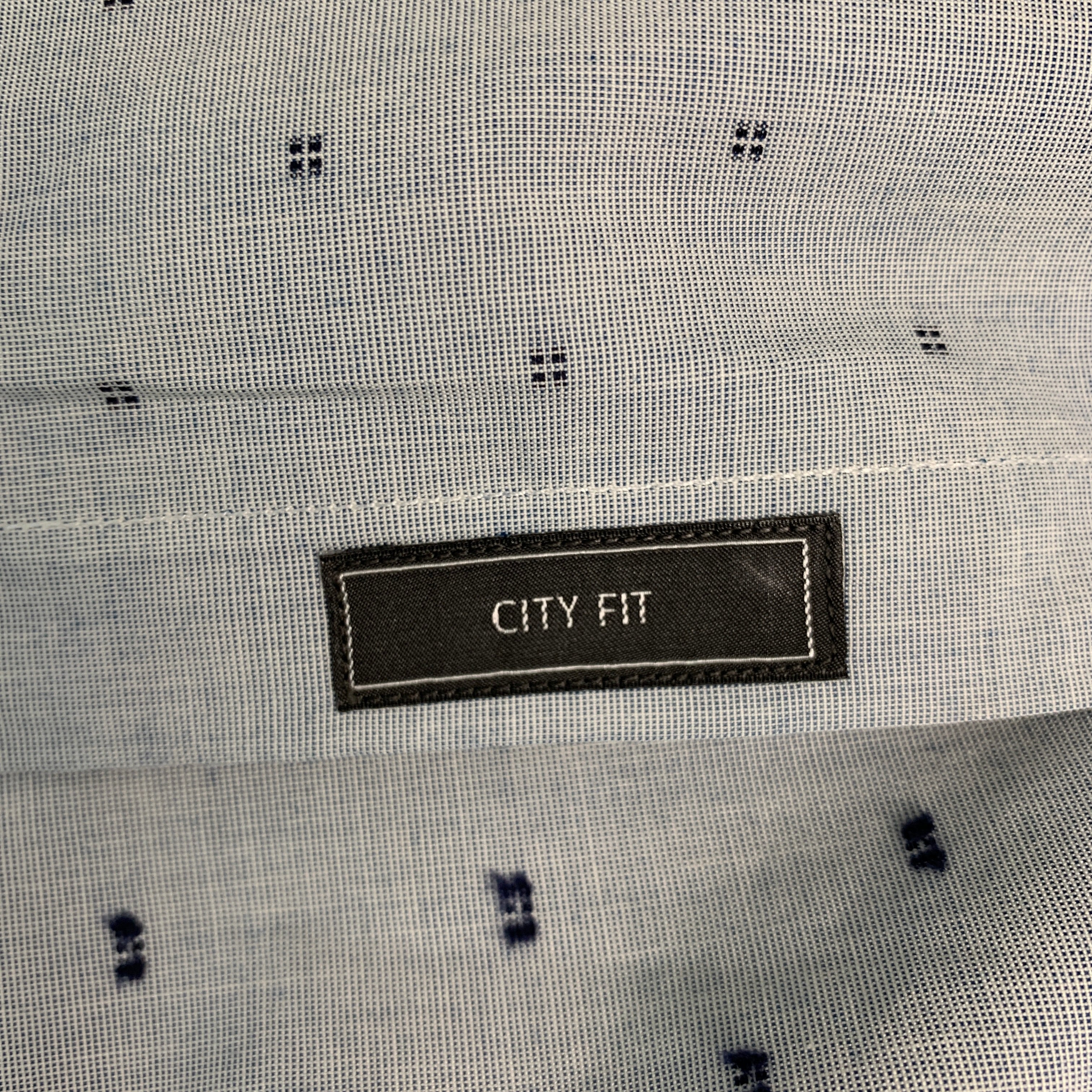 SALVATORE FERRAGAMO Size L Grey Pattern Cotton Button Up Long Sleeve Shirt - Image 7