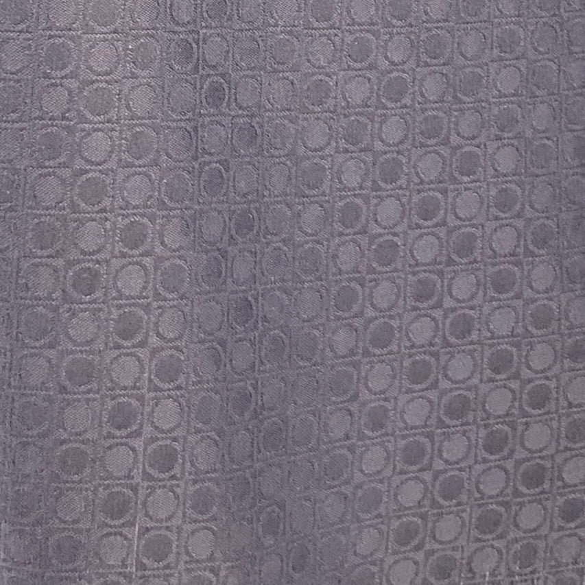 SALVATORE FERRAGAMO Size L Navy Dots Cotton Button Up Long Sleeve Shirt - Image 2