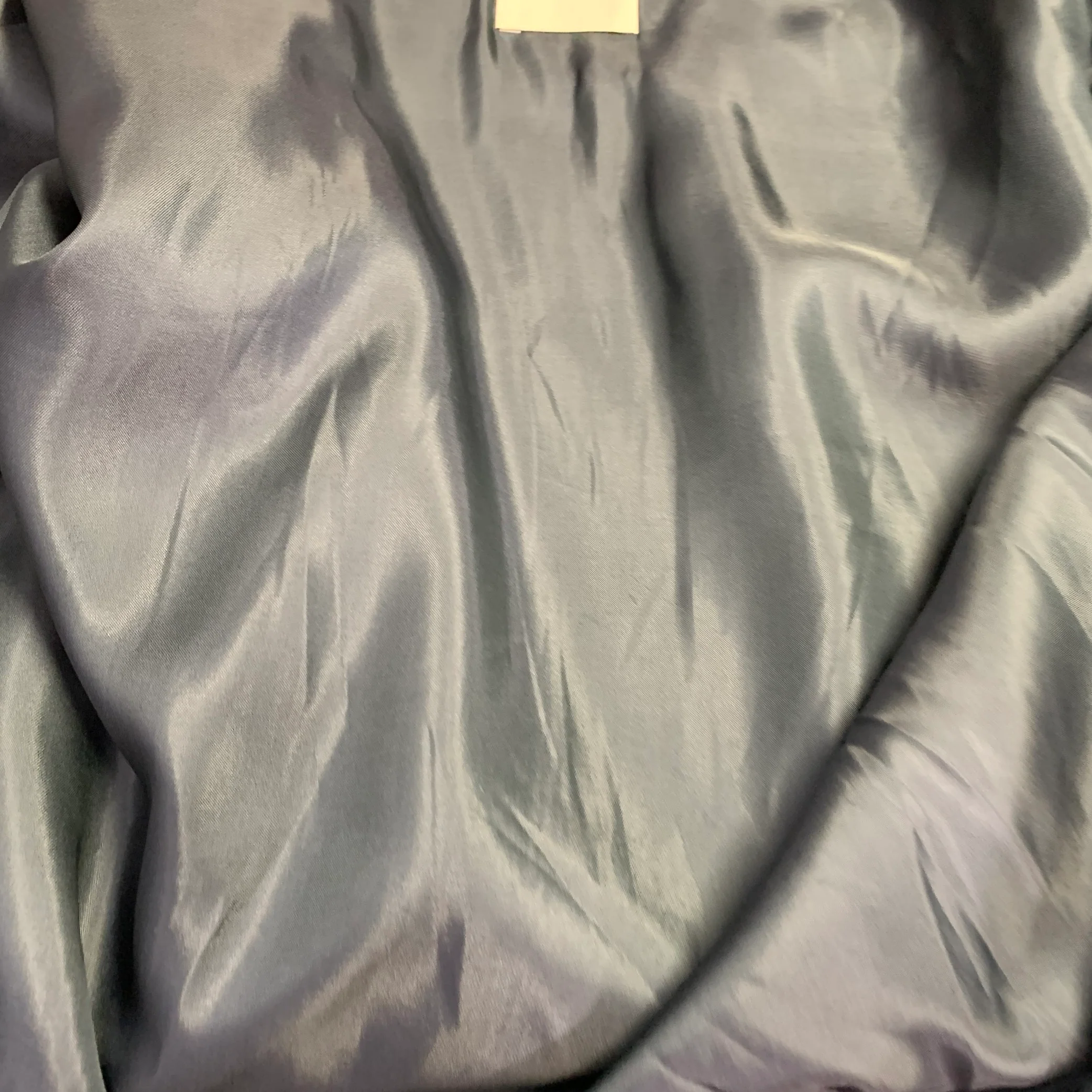 SANDRO Size L Blue Grey Window Pane Wool Blend Zip Up Jacket - Image 5