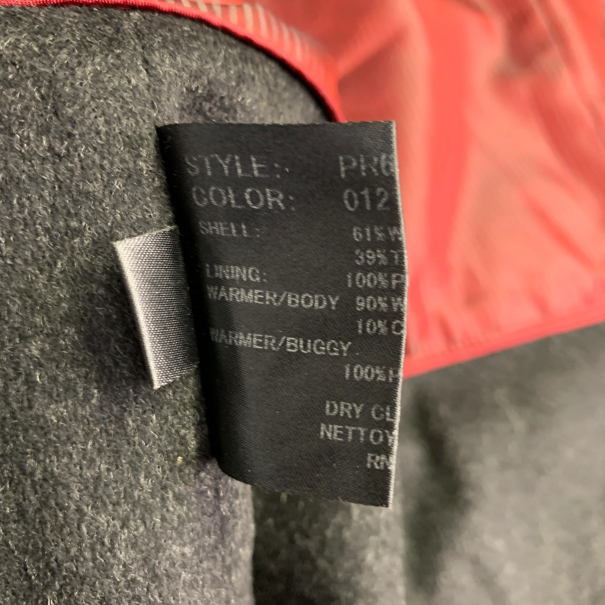 SANYO Size 46 Charcoal Wool Blend Rain Repellent Hidden Buttons Coat - Image 6
