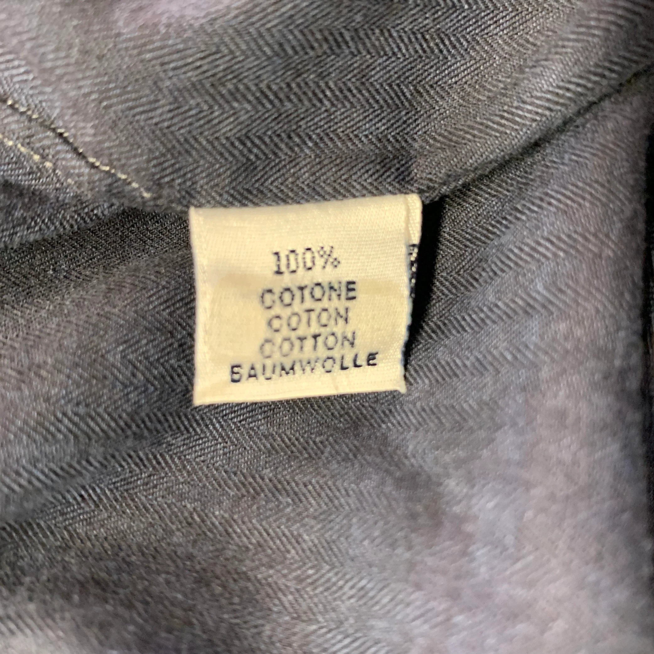 SARTORIO Size L Navy Cotton Button Up Long Sleeve Shirt - Image 6
