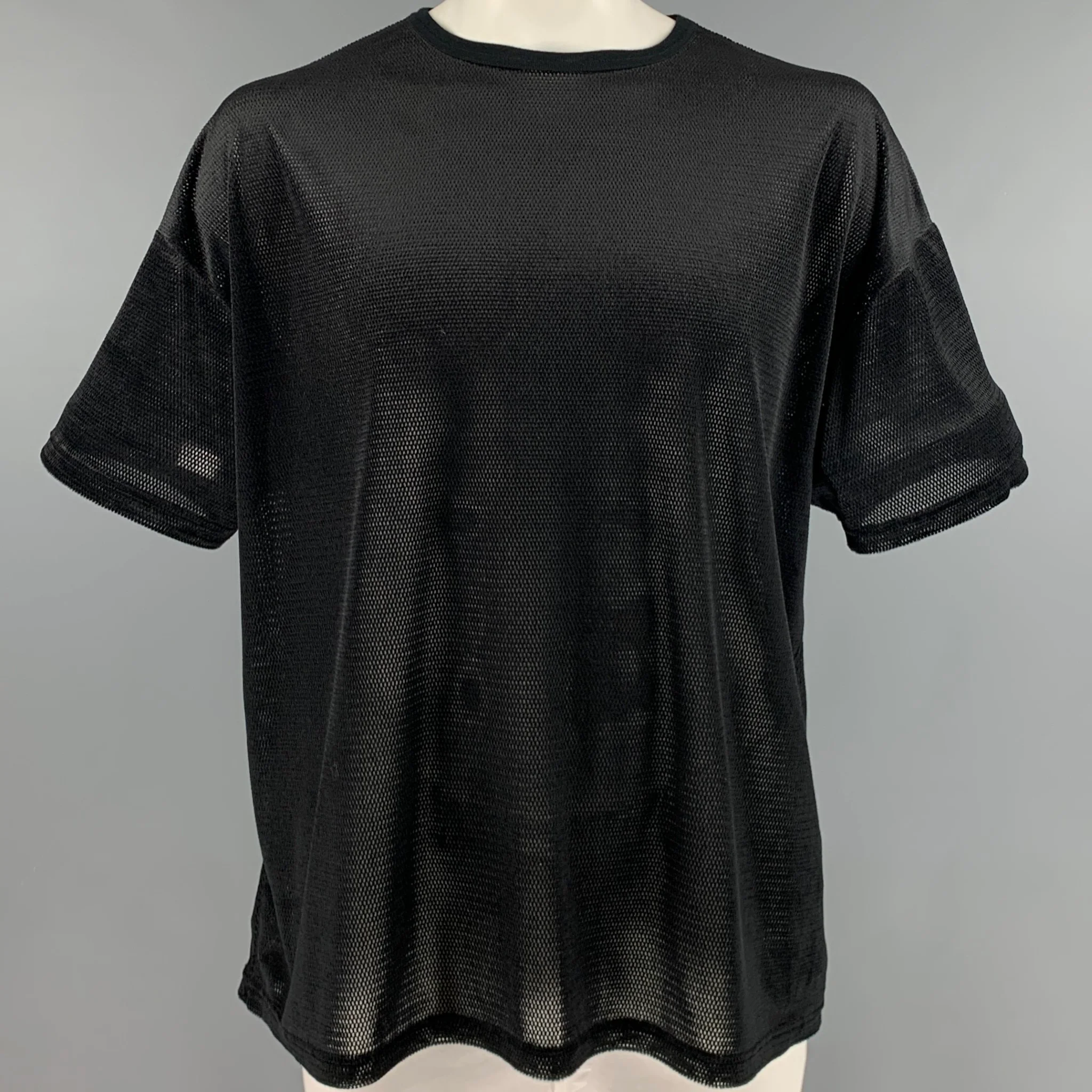 SASQUATCHfabrix Size XL Black Mesh Polyester Short Sleeve T-shirt