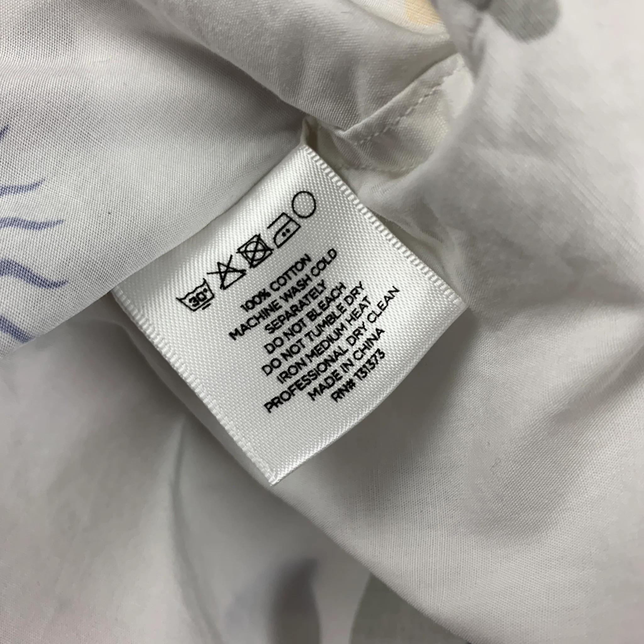 SATURDAYS NYC Size M White Olive Print Nylon Camp Short Sleeve Shirt - Image 4