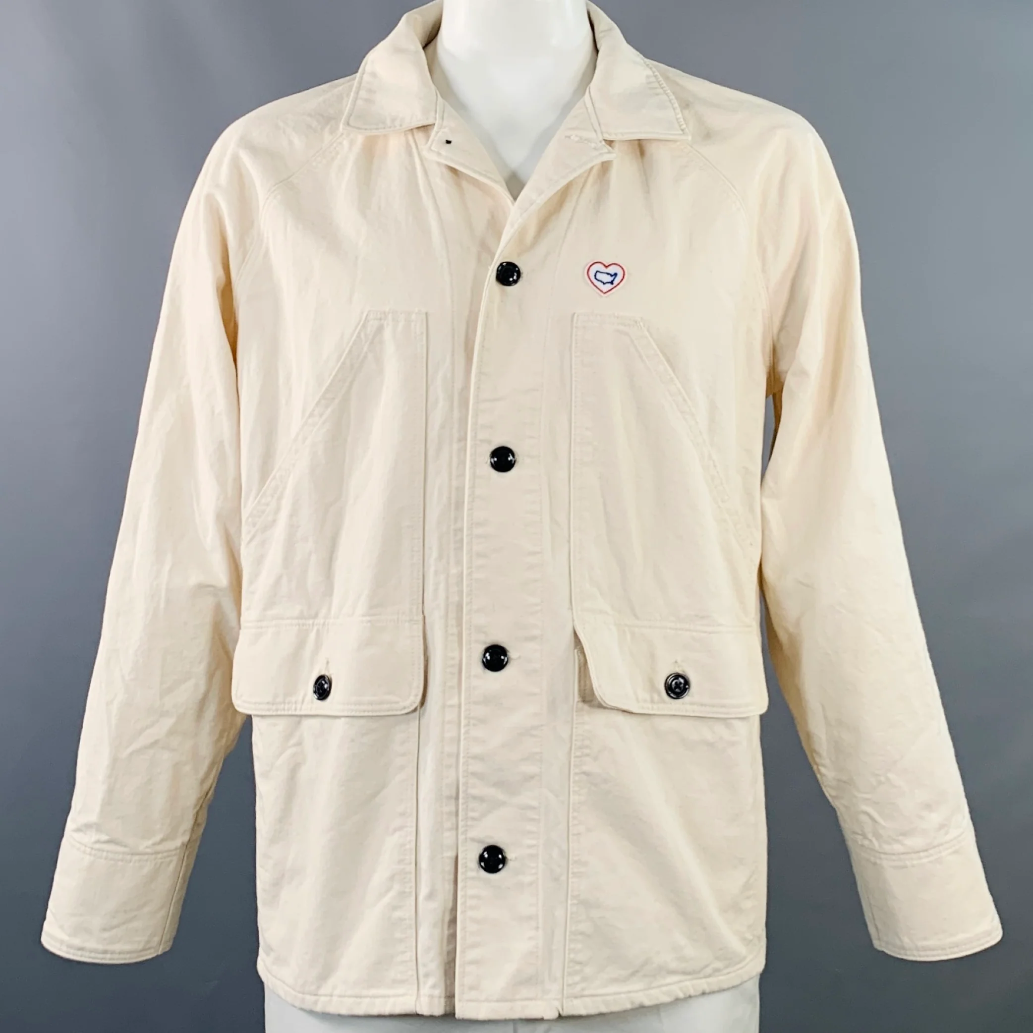SAVE KHAKI UNITED Size L Beige Twill Cotton Button Up Jacket
