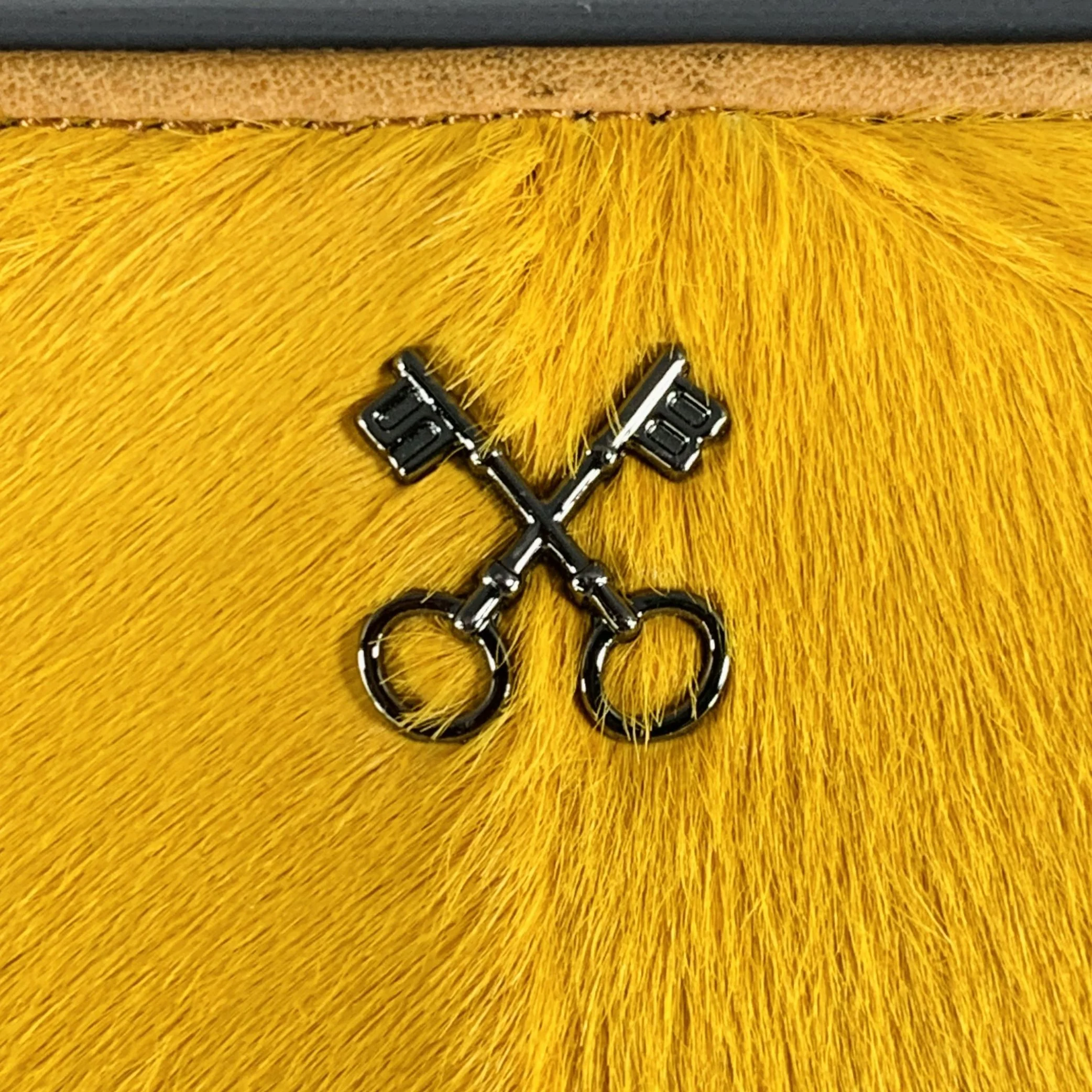 SAZABY Yellow Calf Hair Leather Wallet - Image 2