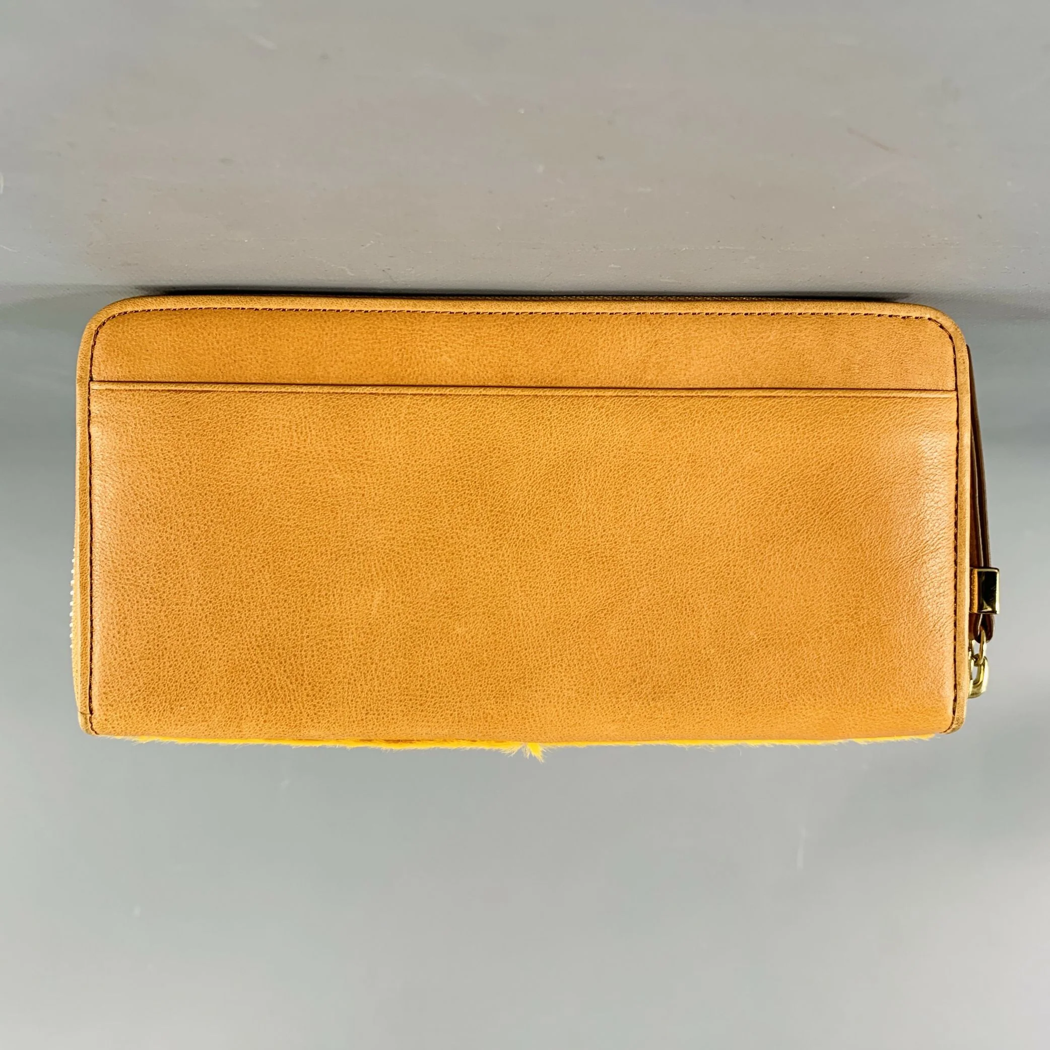 SAZABY Yellow Calf Hair Leather Wallet - Image 3