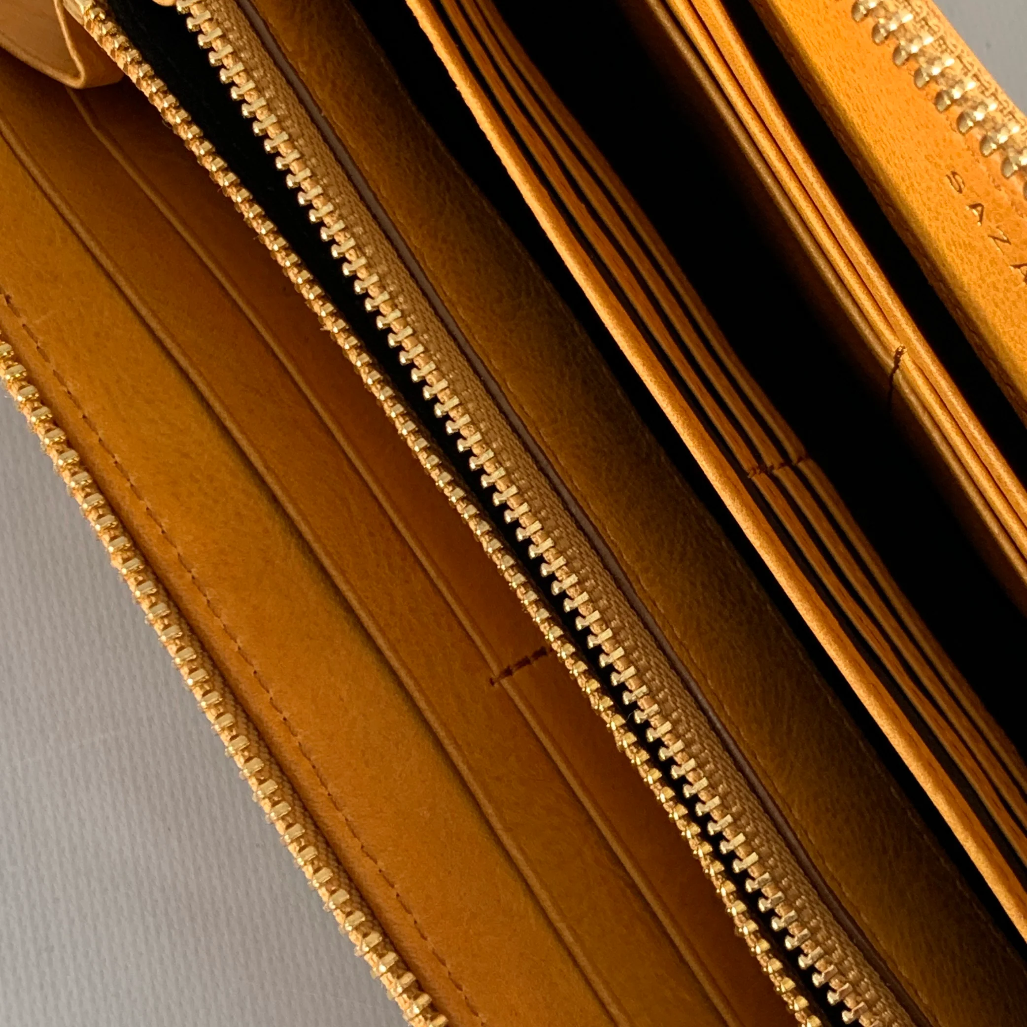 SAZABY Yellow Calf Hair Leather Wallet - Image 5