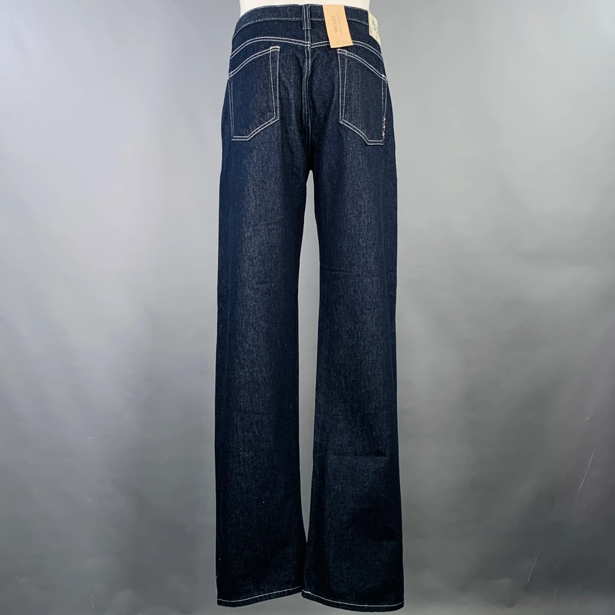 SCOTCH AND SODA Size 33 The Vert Blue Indigo Contrast Stitch Organic Cotton Jeans - Image 2