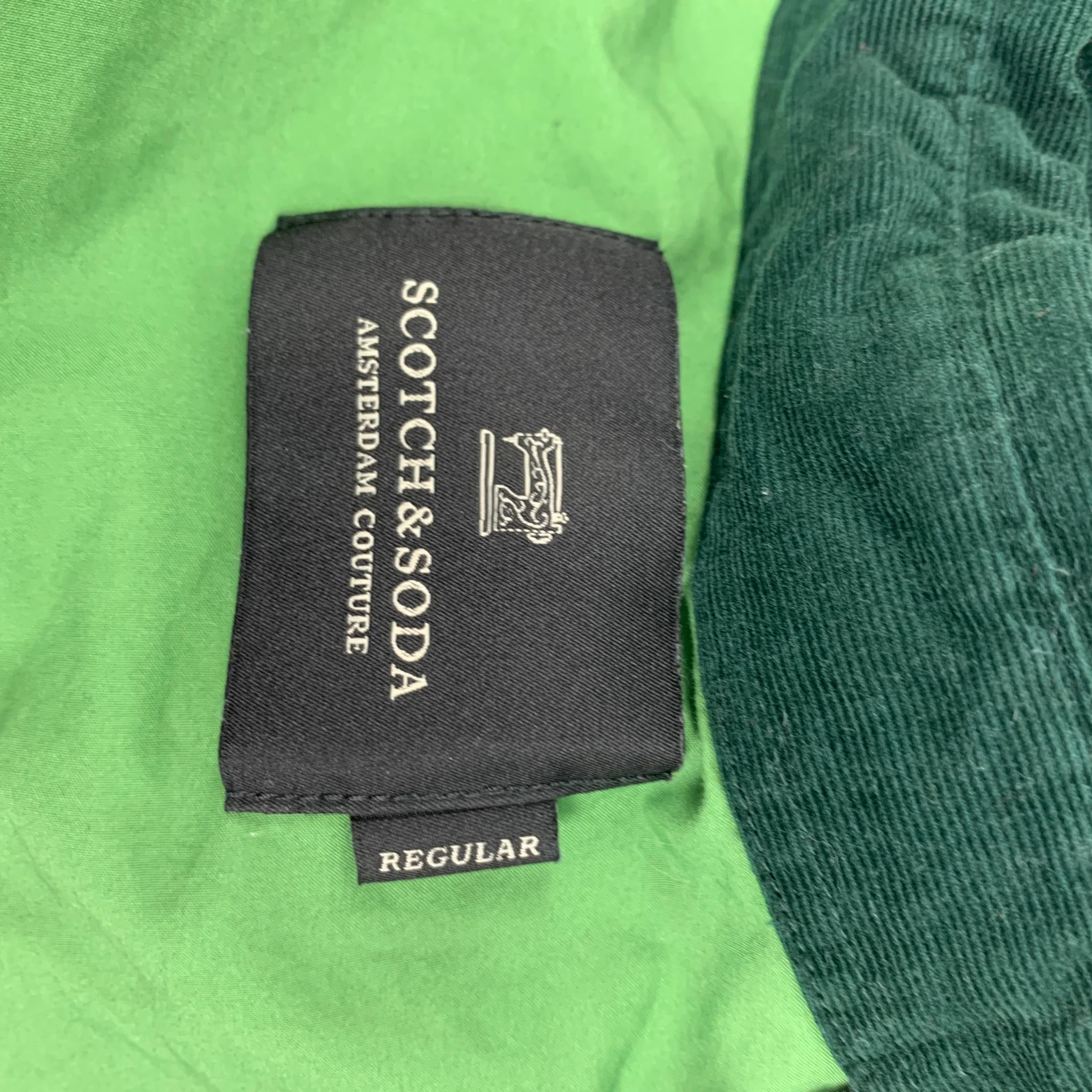 SCOTCH AND SODA Size L Forest Green Cotton Button Down Long Sleeve Shirt - Image 6