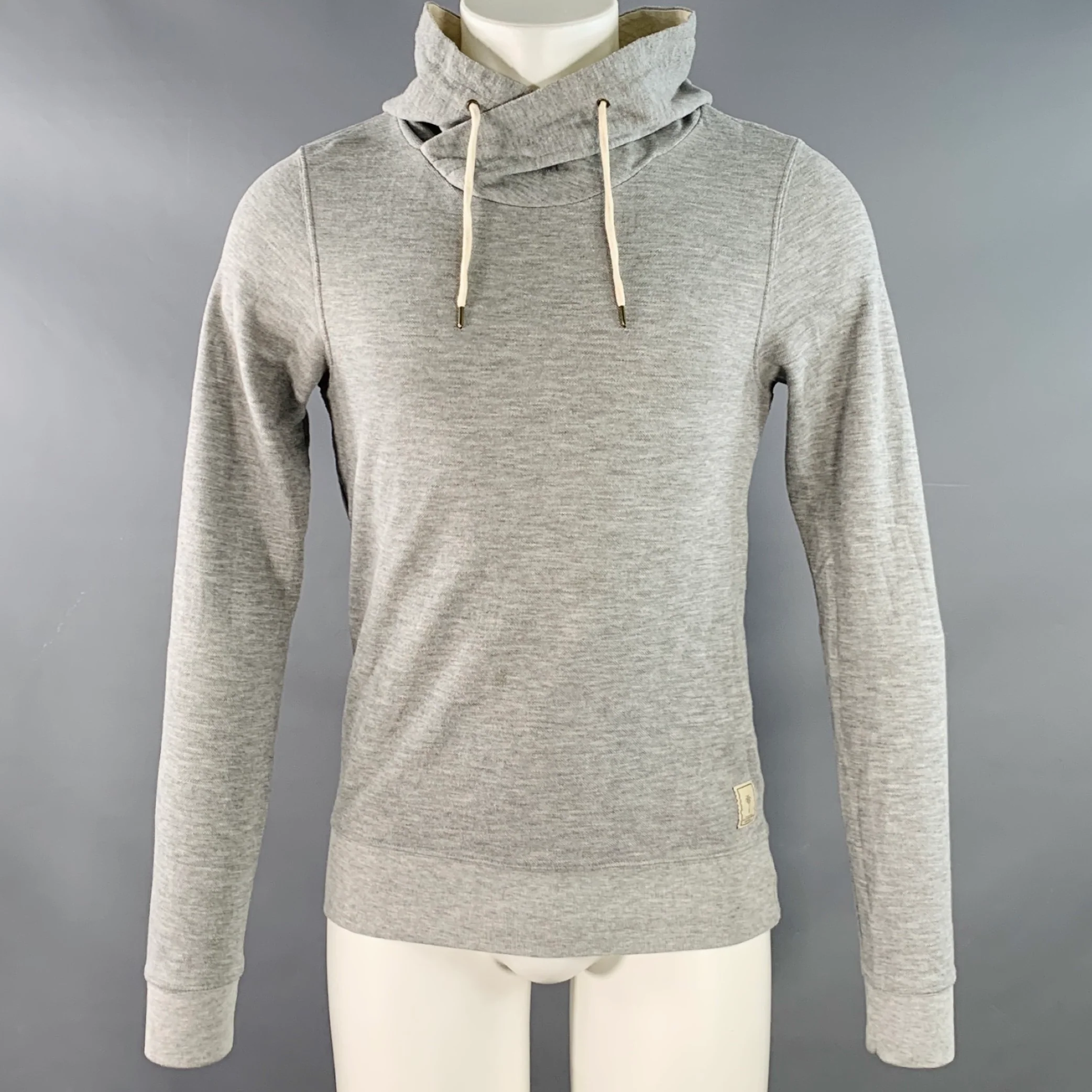 SCOTCH AND SODA Size M Grey Heather Cotton Blend Hooded Sweatshirt