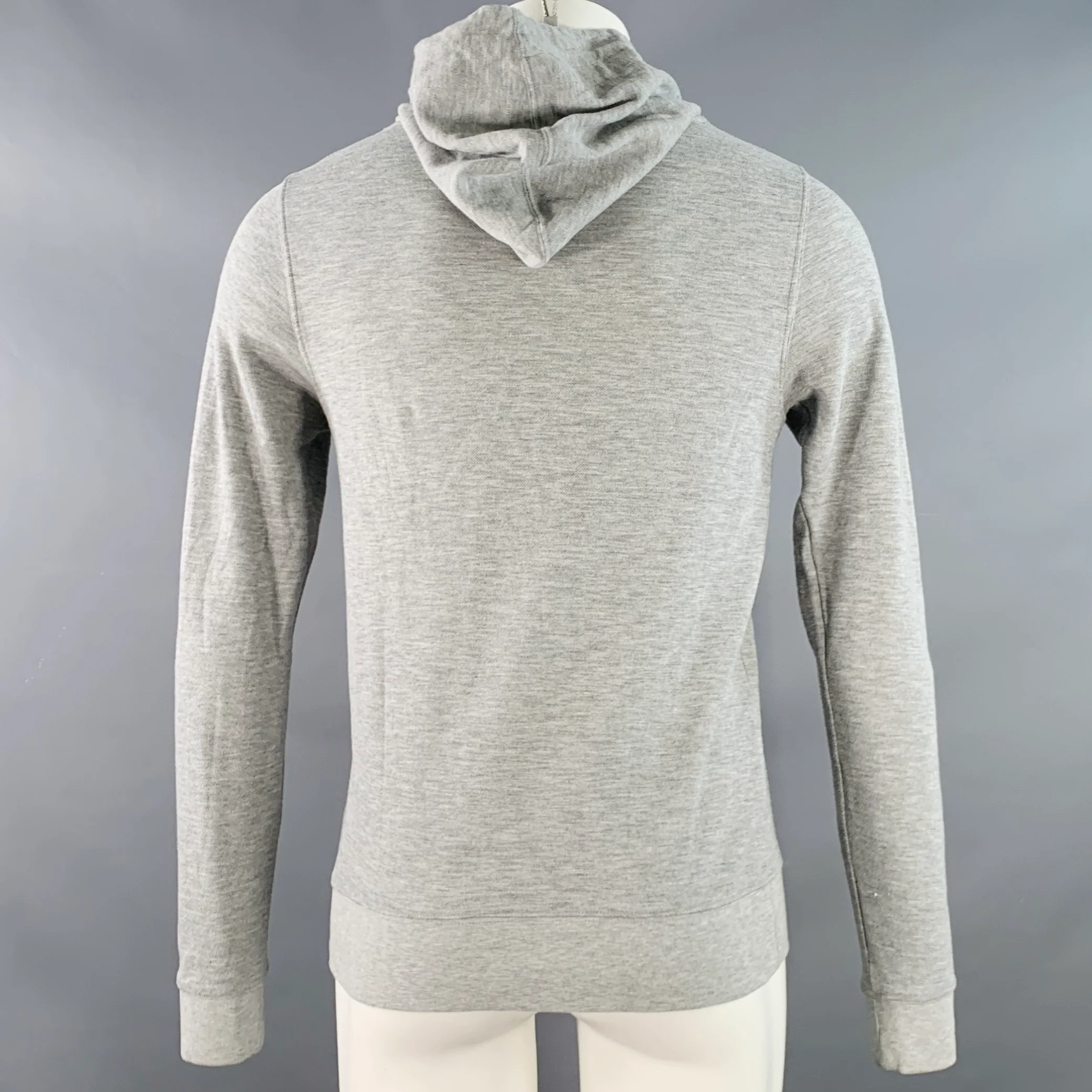 SCOTCH AND SODA Size M Grey Heather Cotton Blend Hooded Sweatshirt - Image 3