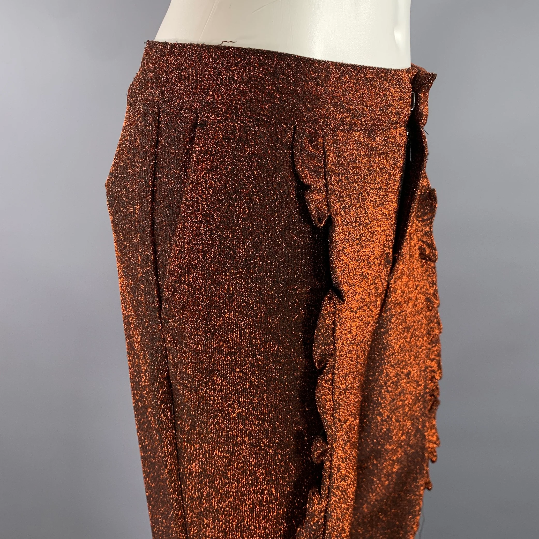 SCOTCH AND SODA Size S Copper Ruffle Tapered Pant - Image 2