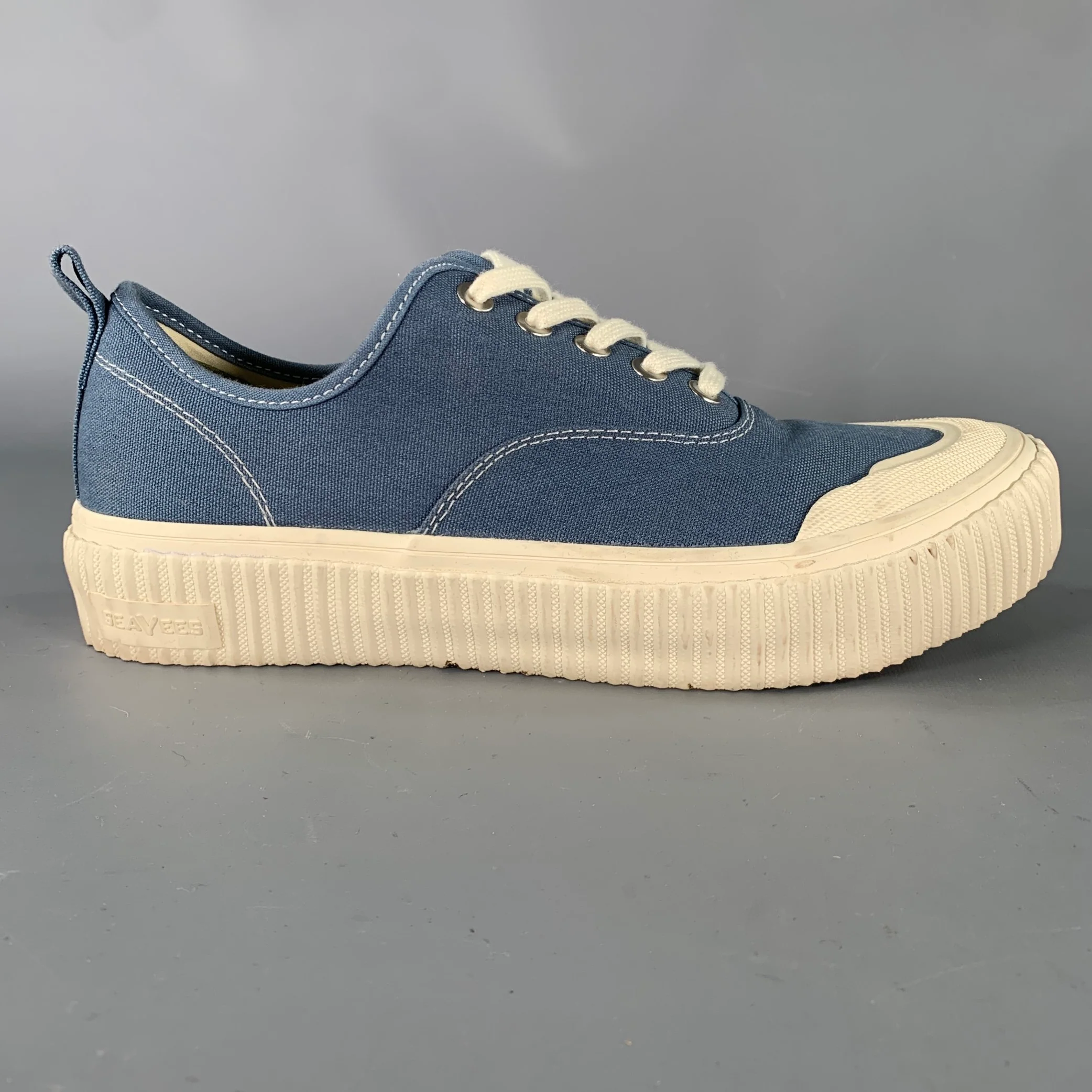 SEAVEES Size 9.5 Blue Canvas Platform Sneakers - Image 2