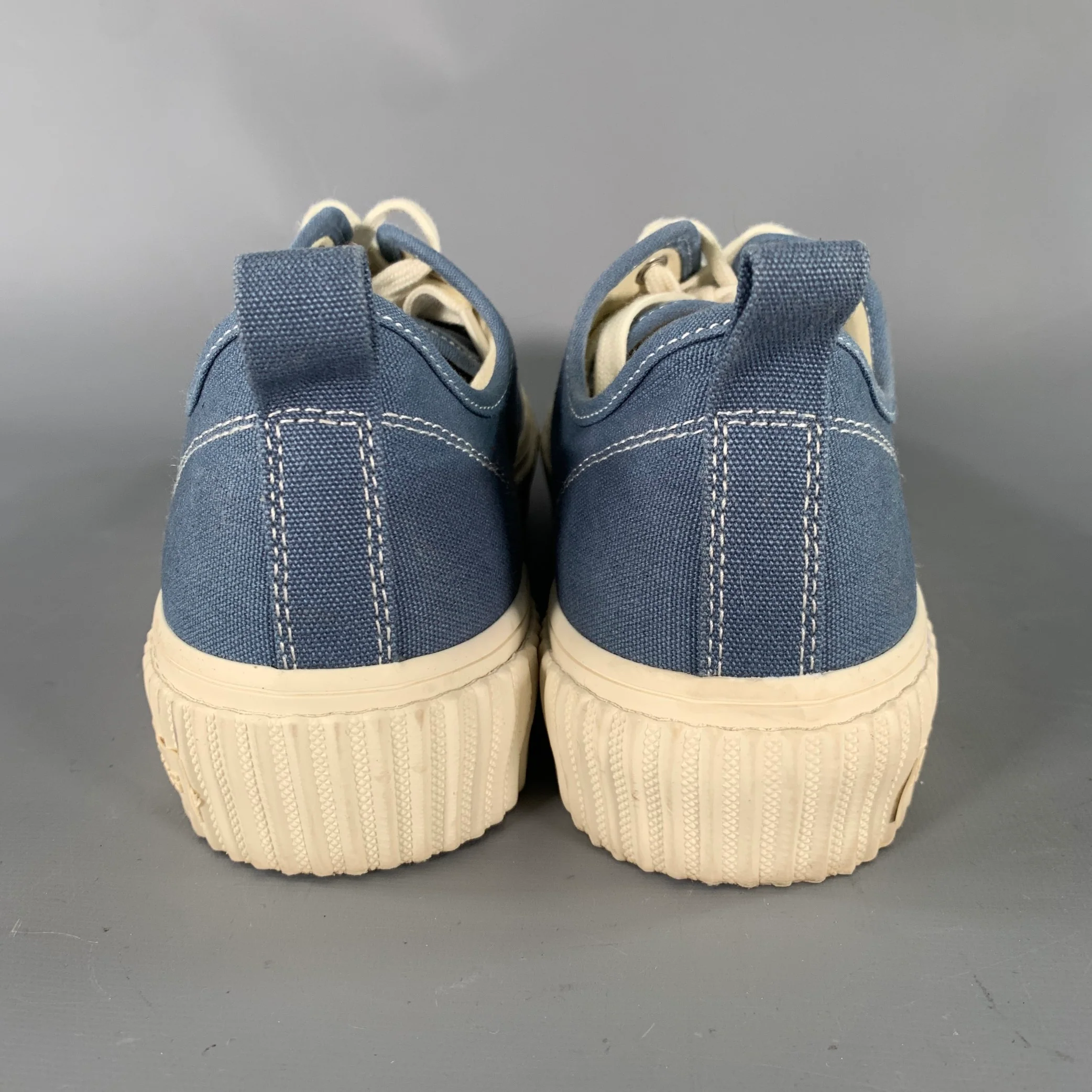 SEAVEES Size 9.5 Blue Canvas Platform Sneakers - Image 3