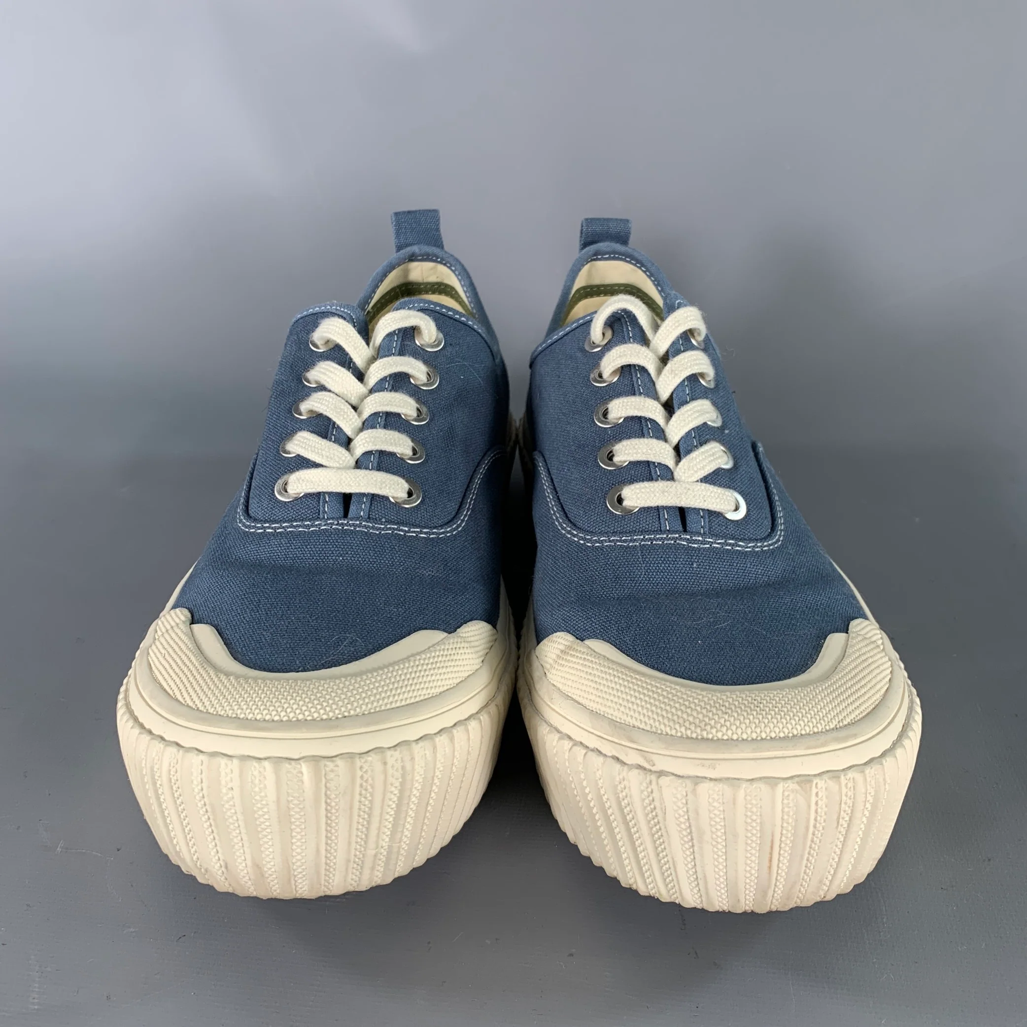 SEAVEES Size 9.5 Blue Canvas Platform Sneakers - Image 4
