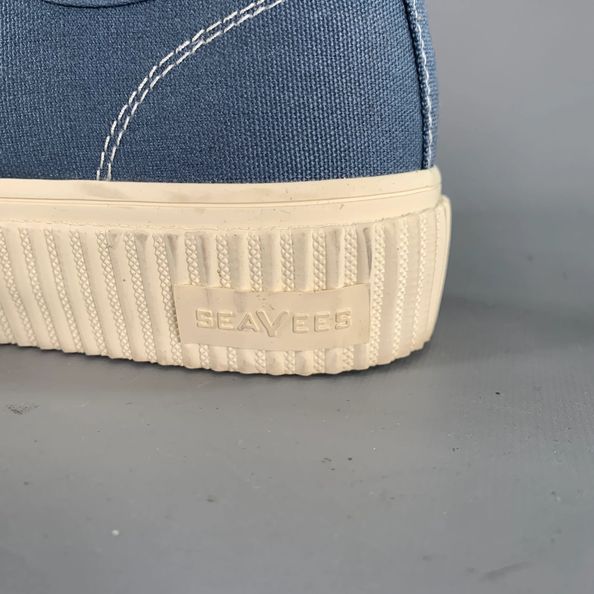 SEAVEES Size 9.5 Blue Canvas Platform Sneakers - Image 8