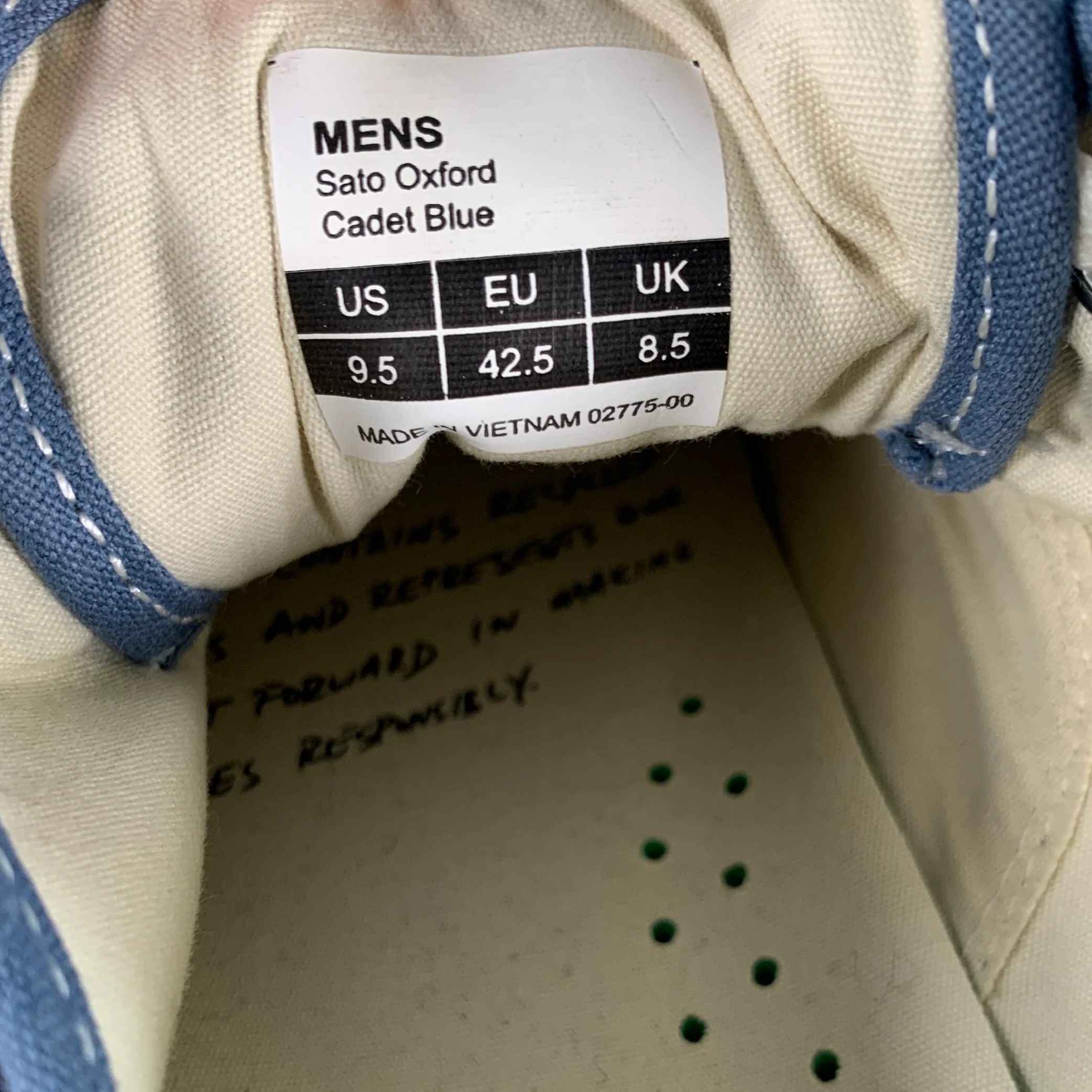 SEAVEES Size 9.5 Blue Canvas Platform Sneakers - Image 9