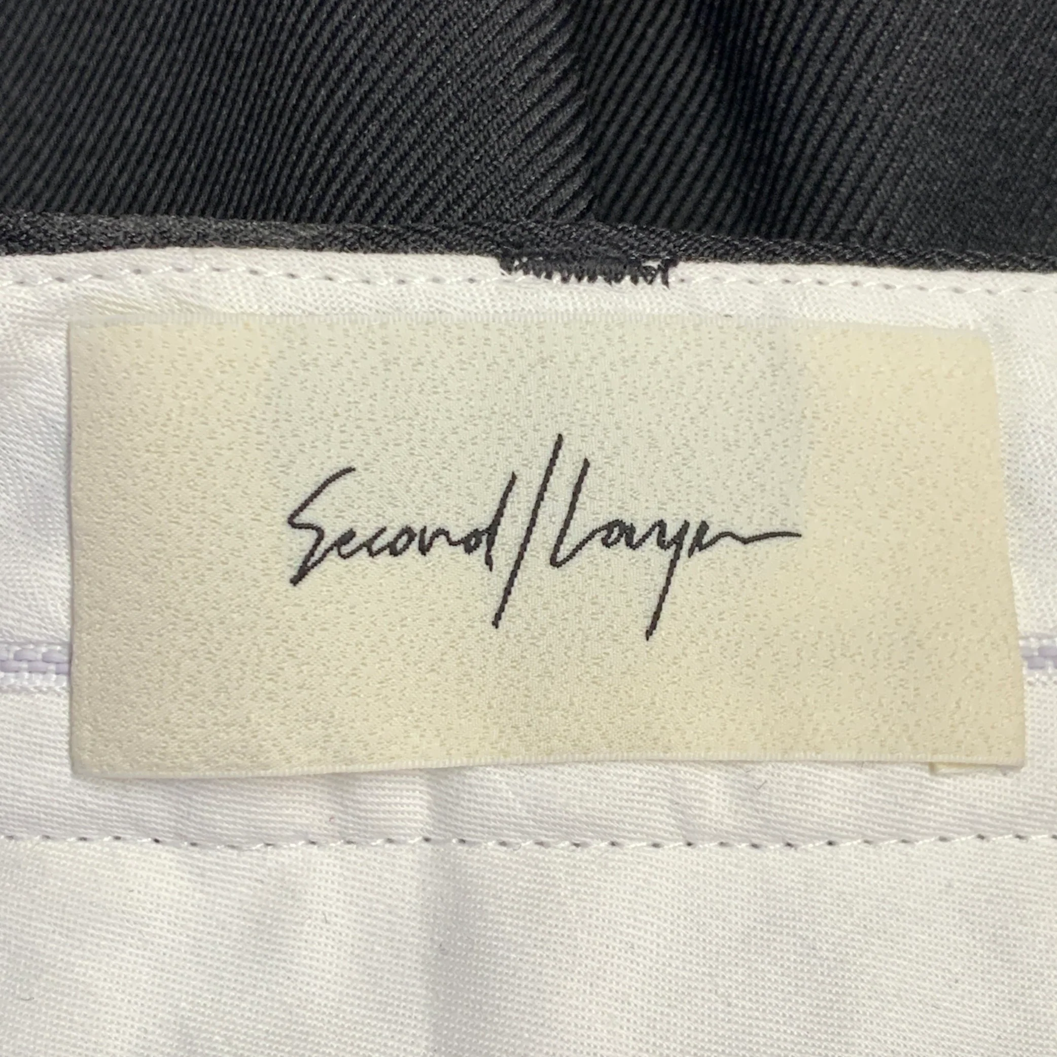 SECOND LAYER Size 30 Black Polyester Twill Flat Front Flared Dress Pants - Image 5