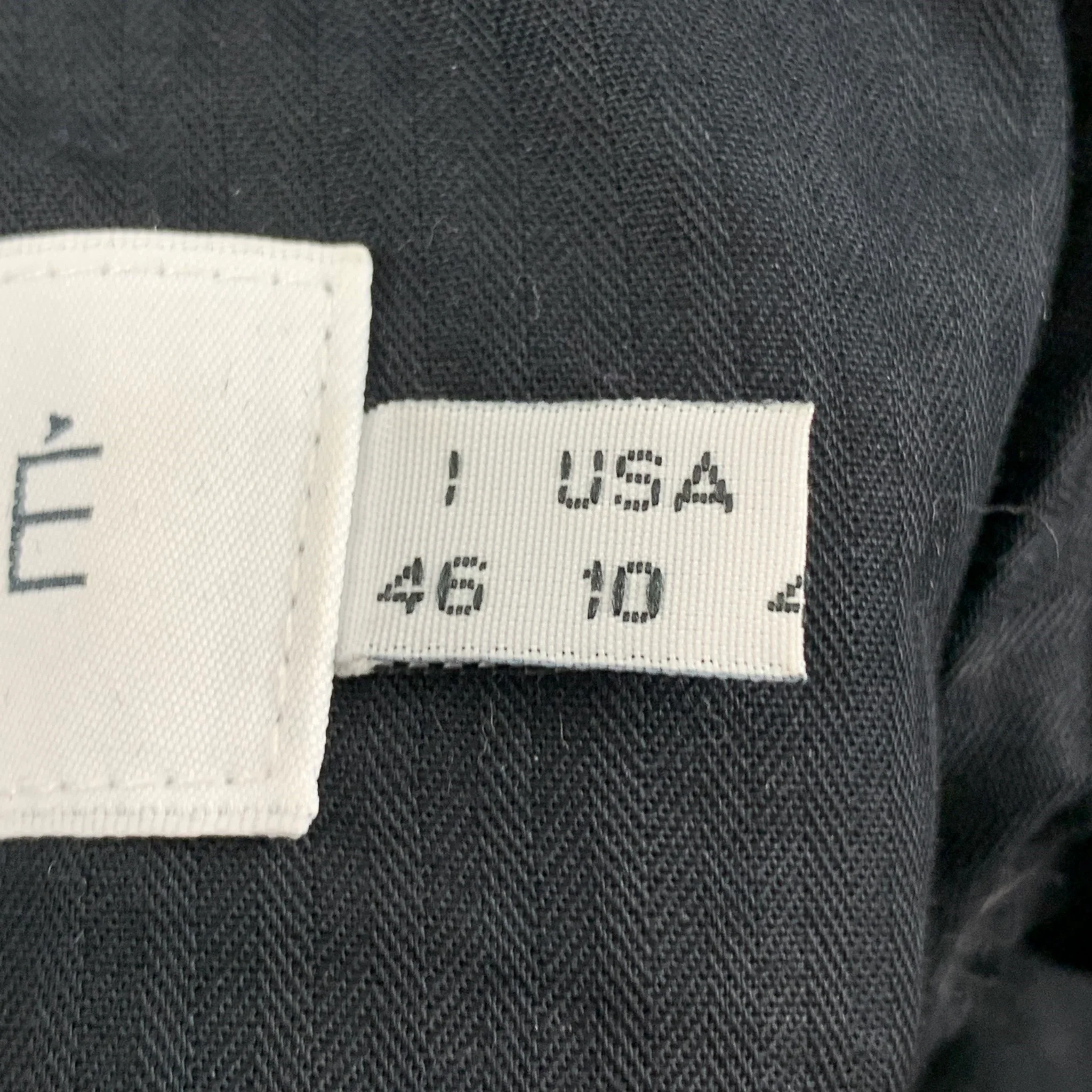 SEE By Chloe Size 10 Grey Black Cotton Blend Herringbone Hidden Buttons Coat - Image 8