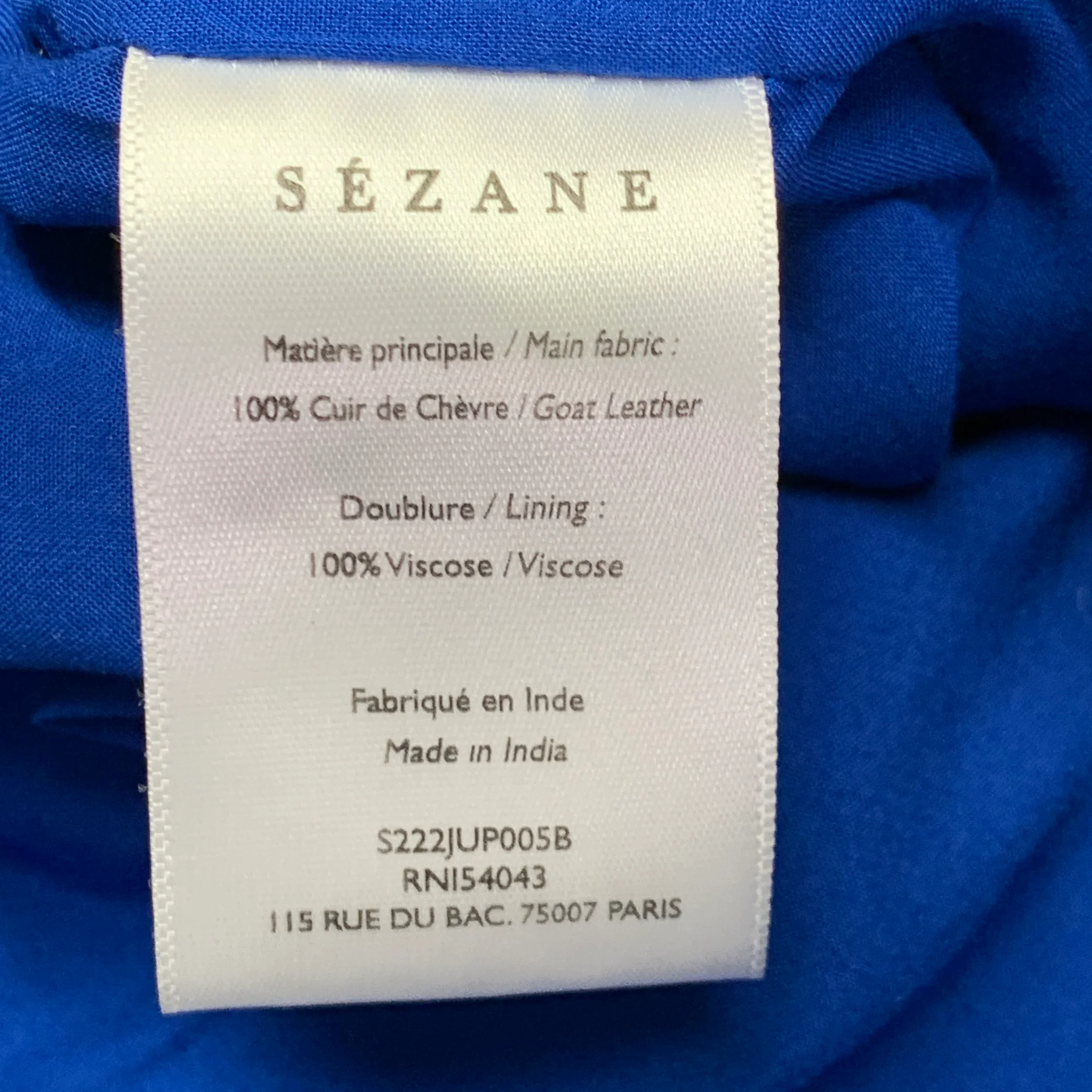SEZANE Size 2 Blue Goat Suede Belted Mini Skirt - Image 5