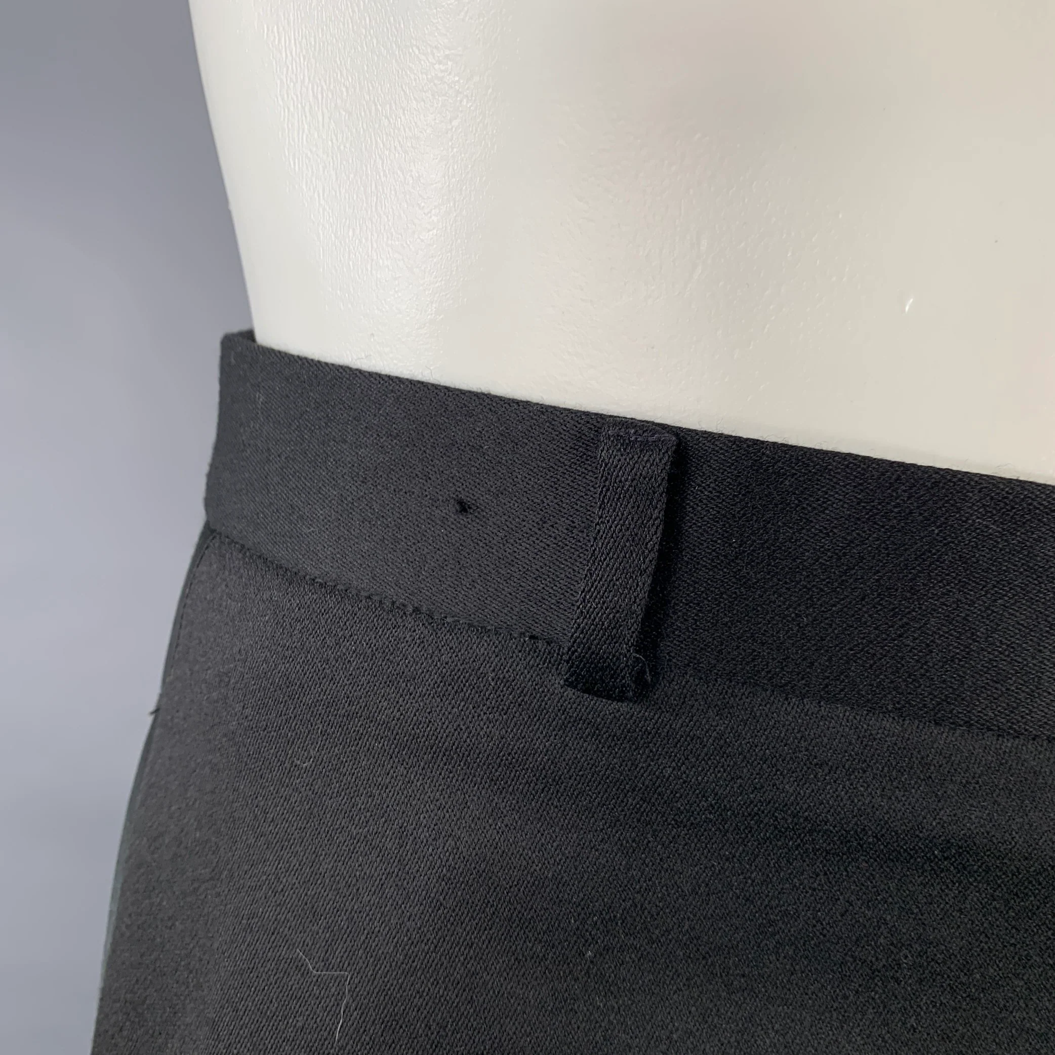 SHANGHAI TANG Size 40 Black Wool Mandarin Collar Suit - Image 12