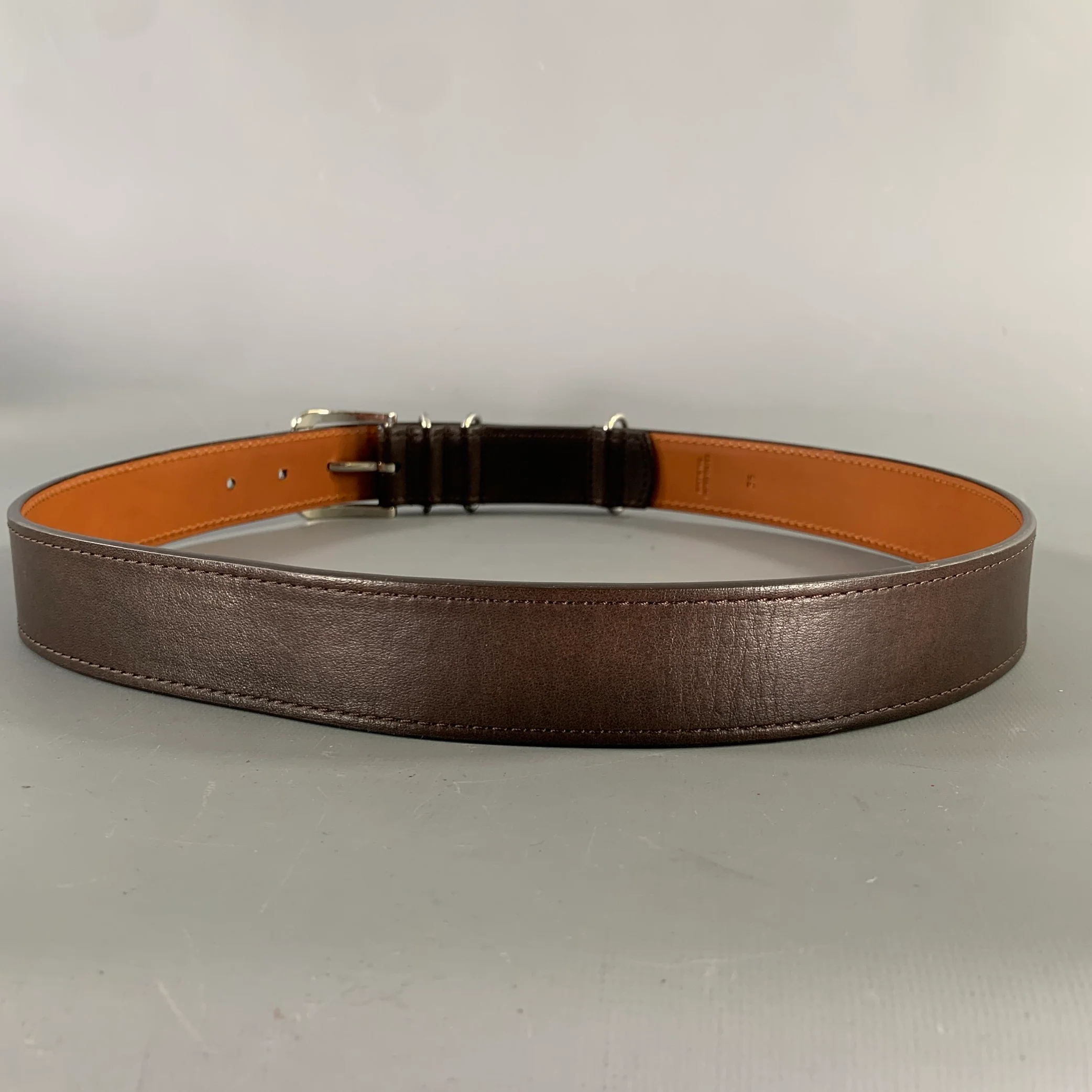 SHINOLA Size 36 Black Leather Belt - Image 3