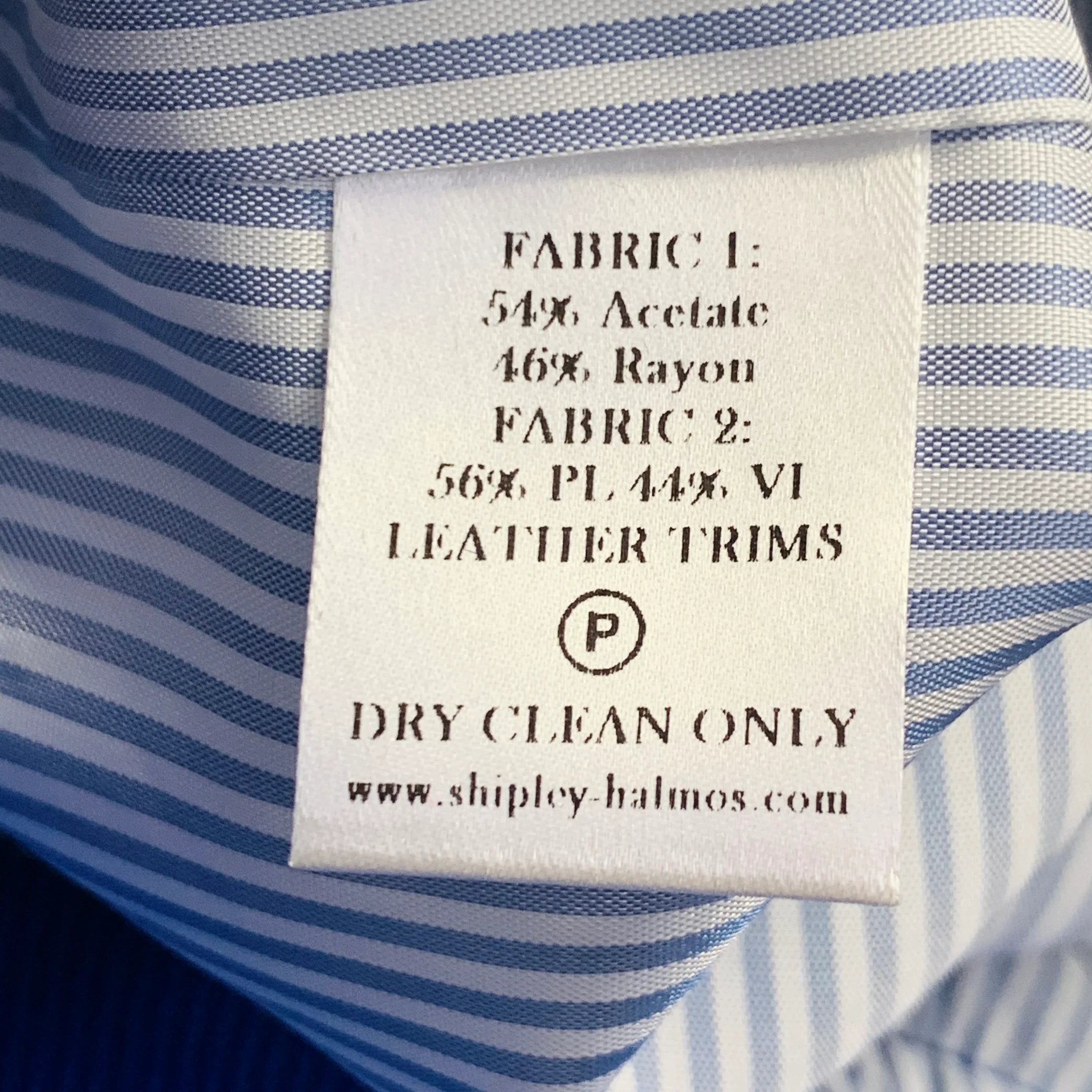 SHIPLEY and HALMOS Size L Blue White Contrast Trim Snaps Varsity Jacket - Image 13