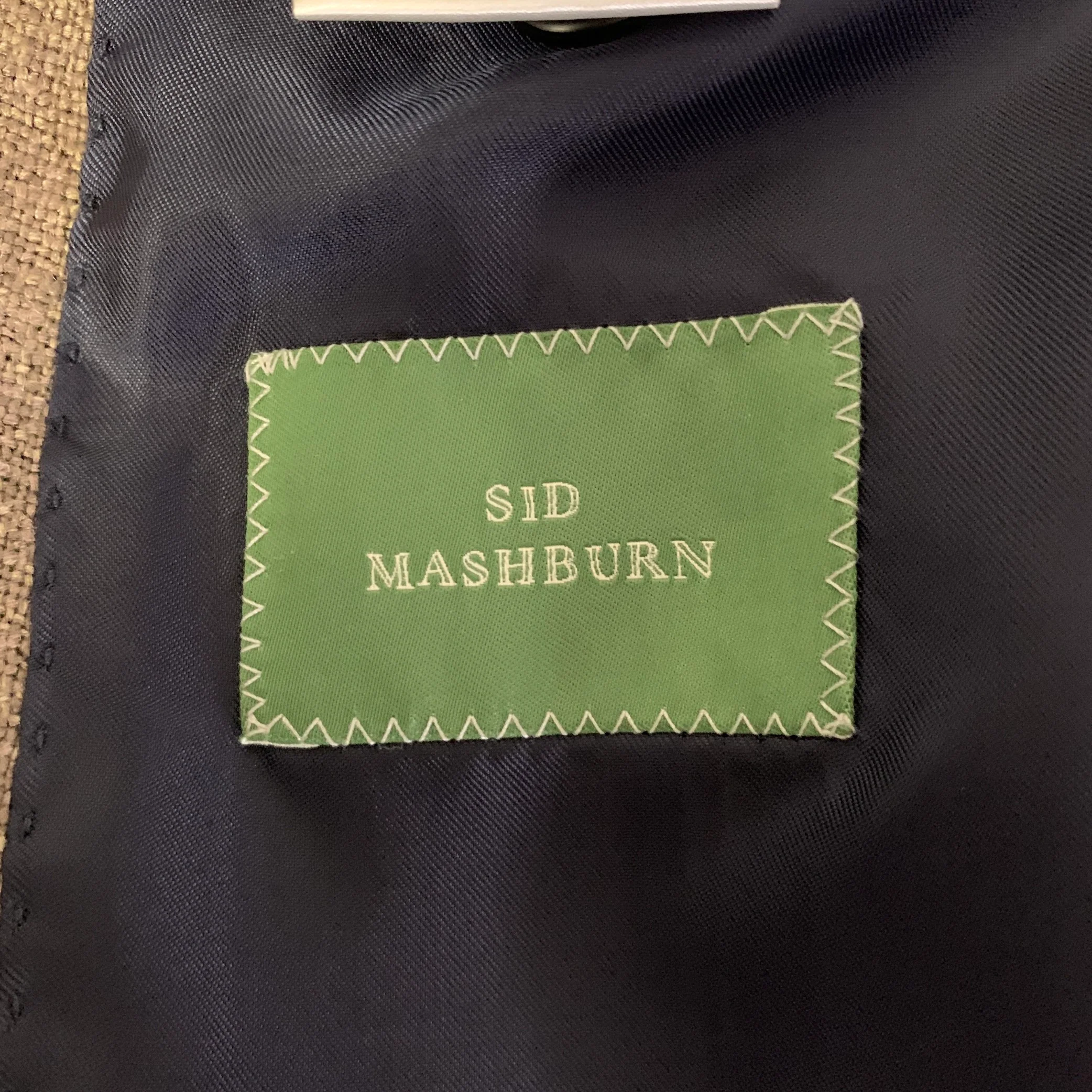 SID MASHBURN Size 44 Brown Textured Silk Linen Cotton Sport Coat - Image 6