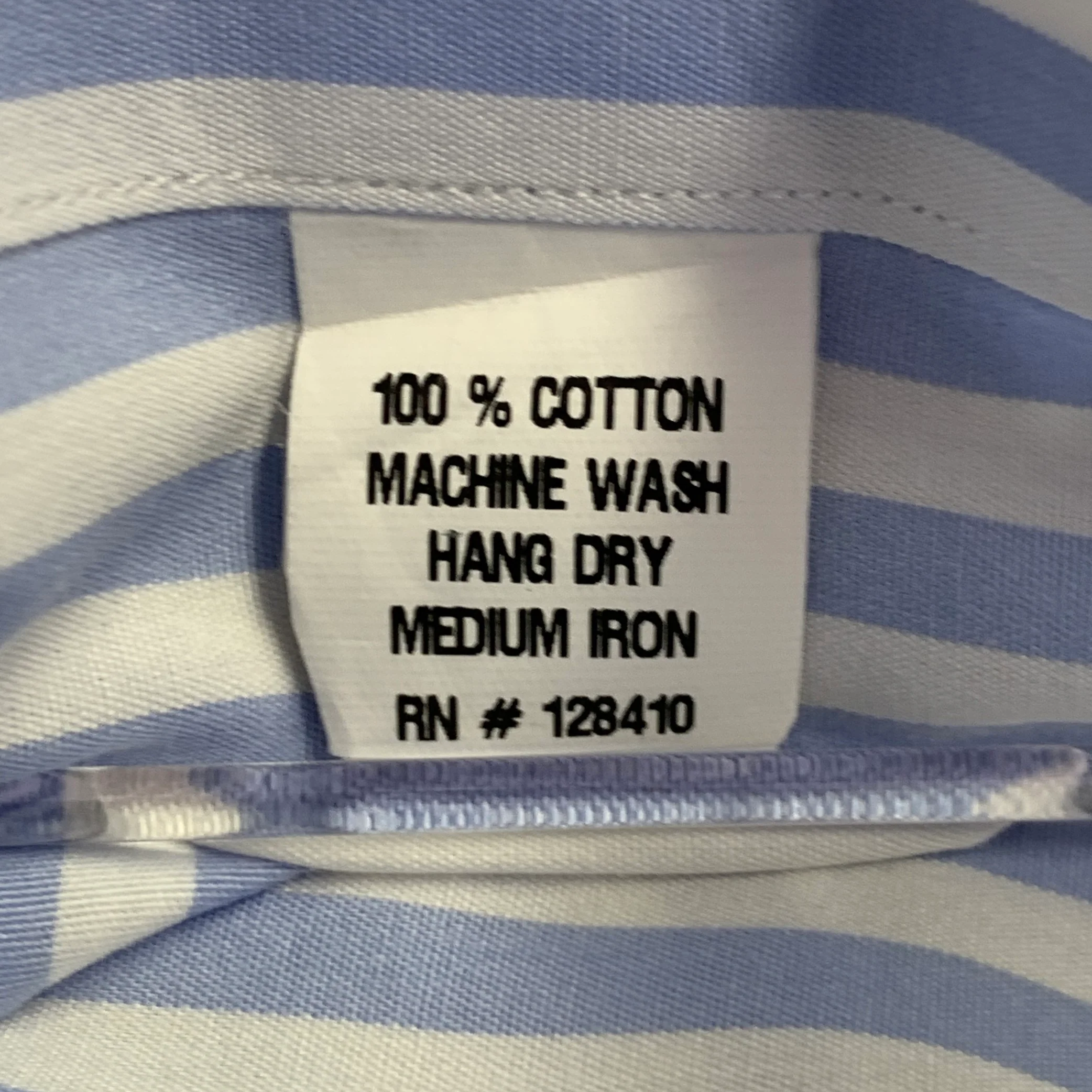 SID MASHBURN Size L Blue White Stripe Cotton One Pocket Long Sleeve Shirt - Image 5