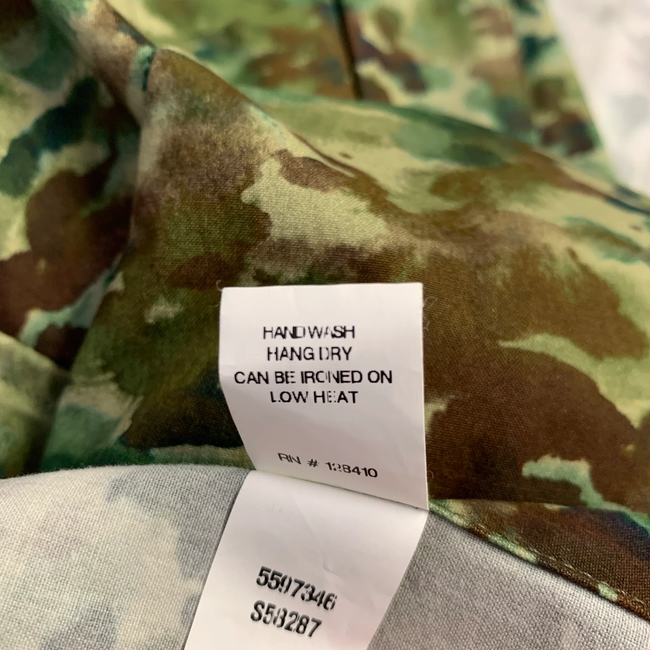 SID MASHBURN Size L Green Brown Camo Coated Cotton Worker Jacket - Image 6