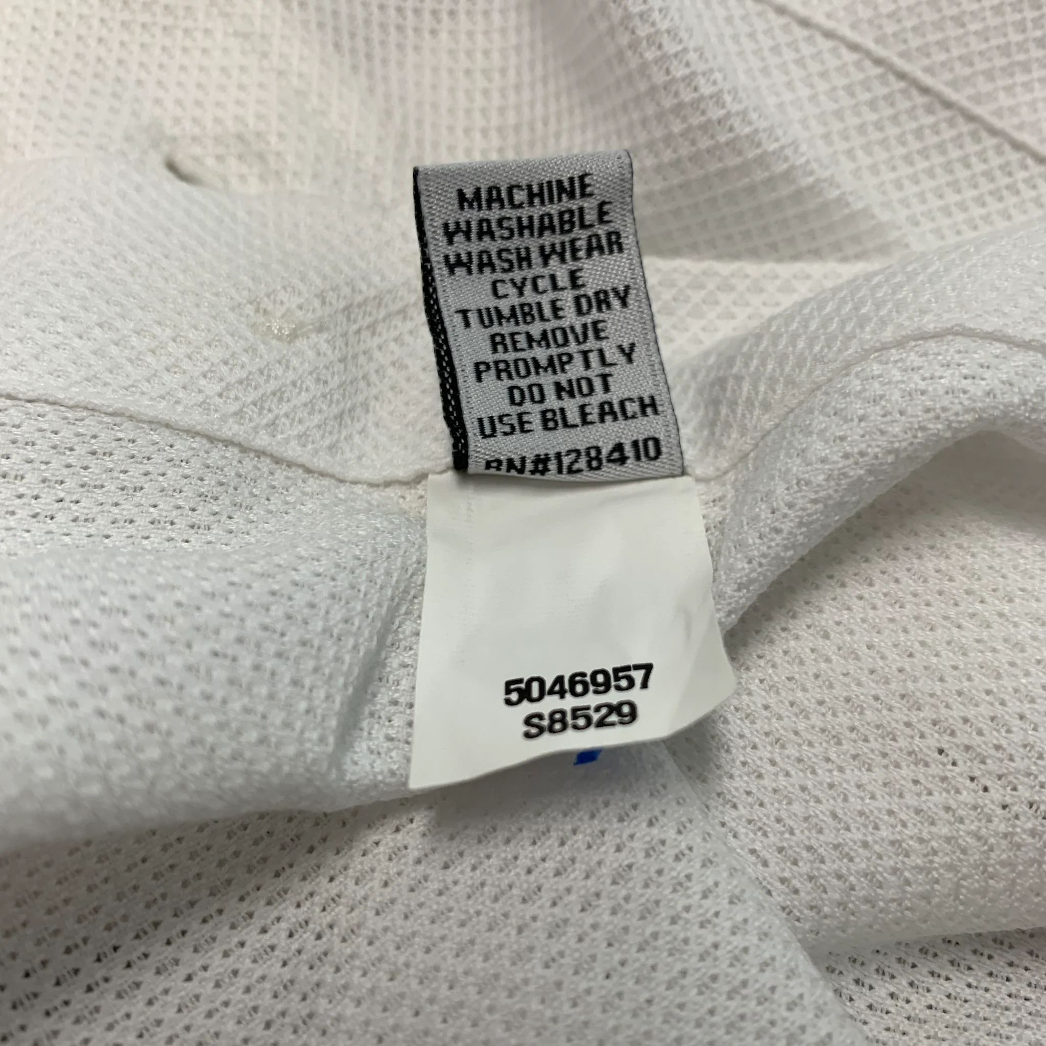SID MASHBURN Size L White Pique Cotton Long Sleeve Shirt - Image 7