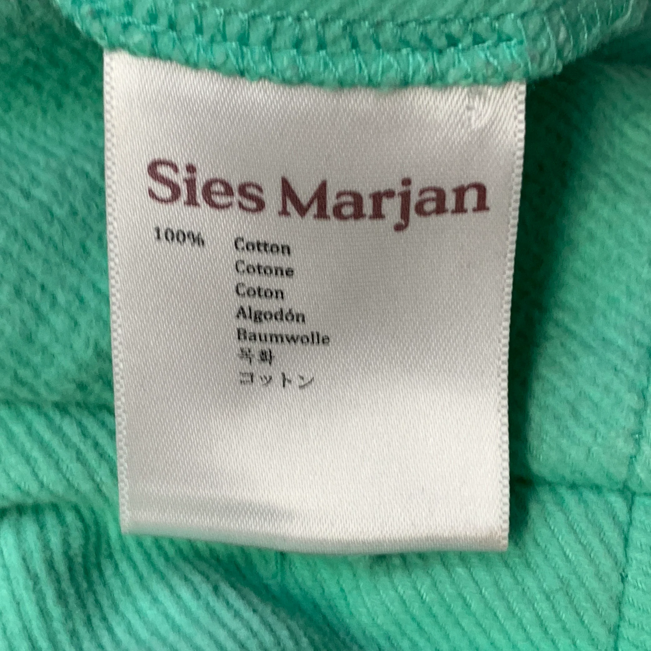 SIES MARJAN Size 30 Green Mint Twill Cotton Velvet Straight Casual Pants - Image 10