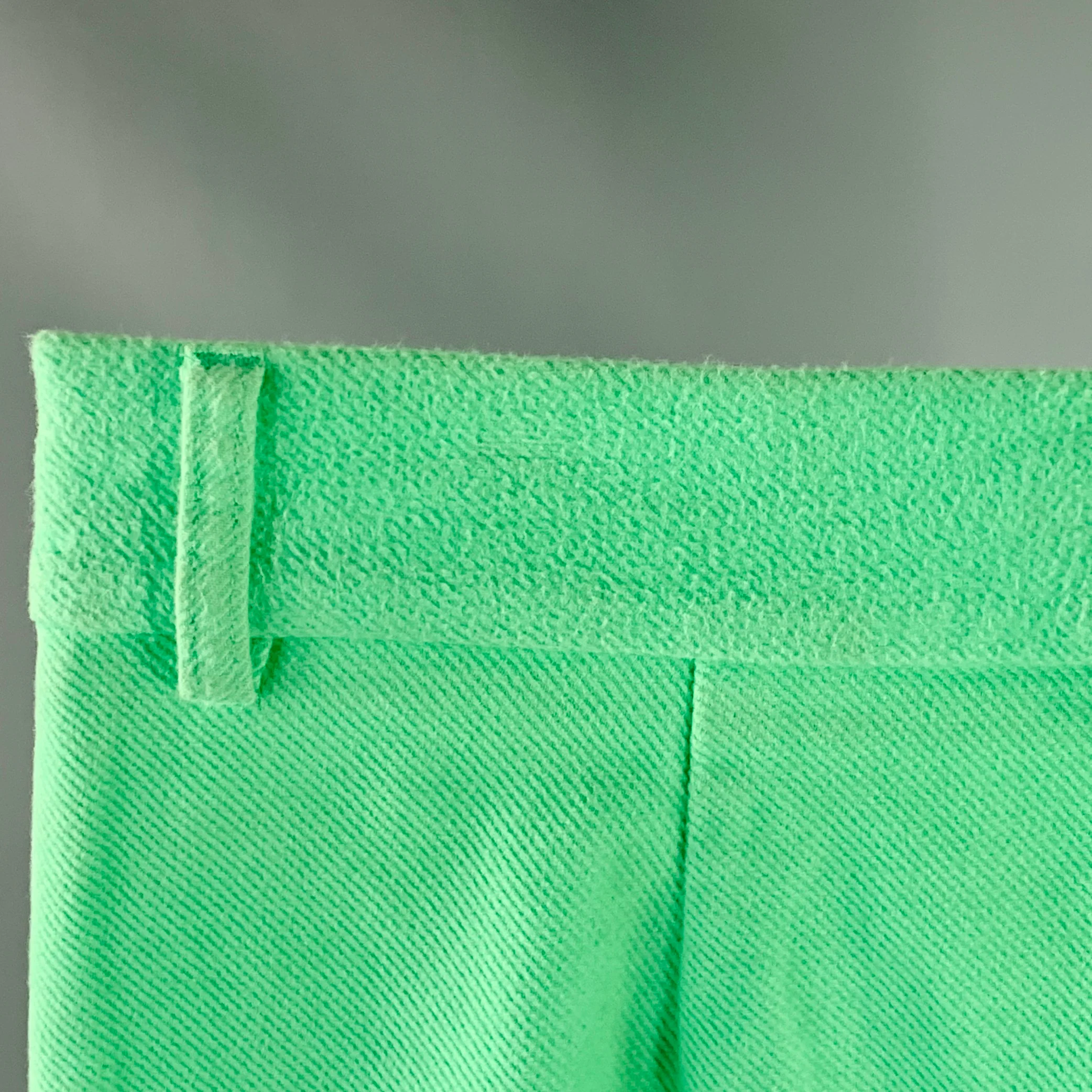 SIES MARJAN Size 30 Green Mint Twill Cotton Velvet Straight Casual Pants - Image 3