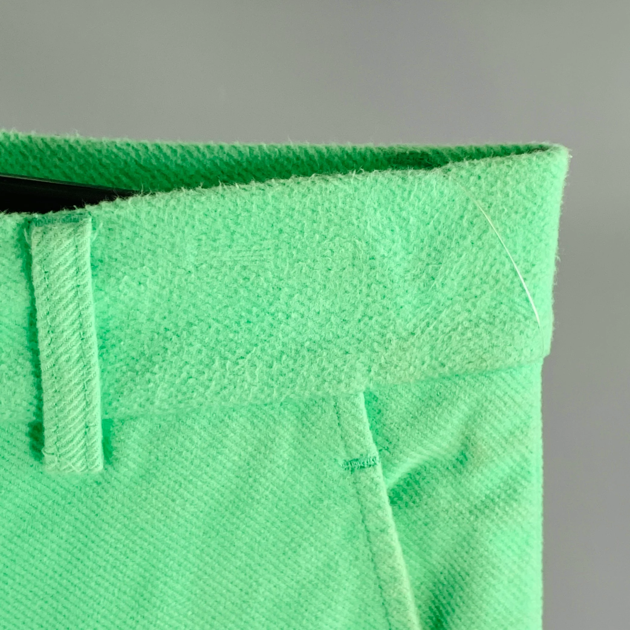 SIES MARJAN Size 30 Green Mint Twill Cotton Velvet Straight Casual Pants - Image 4